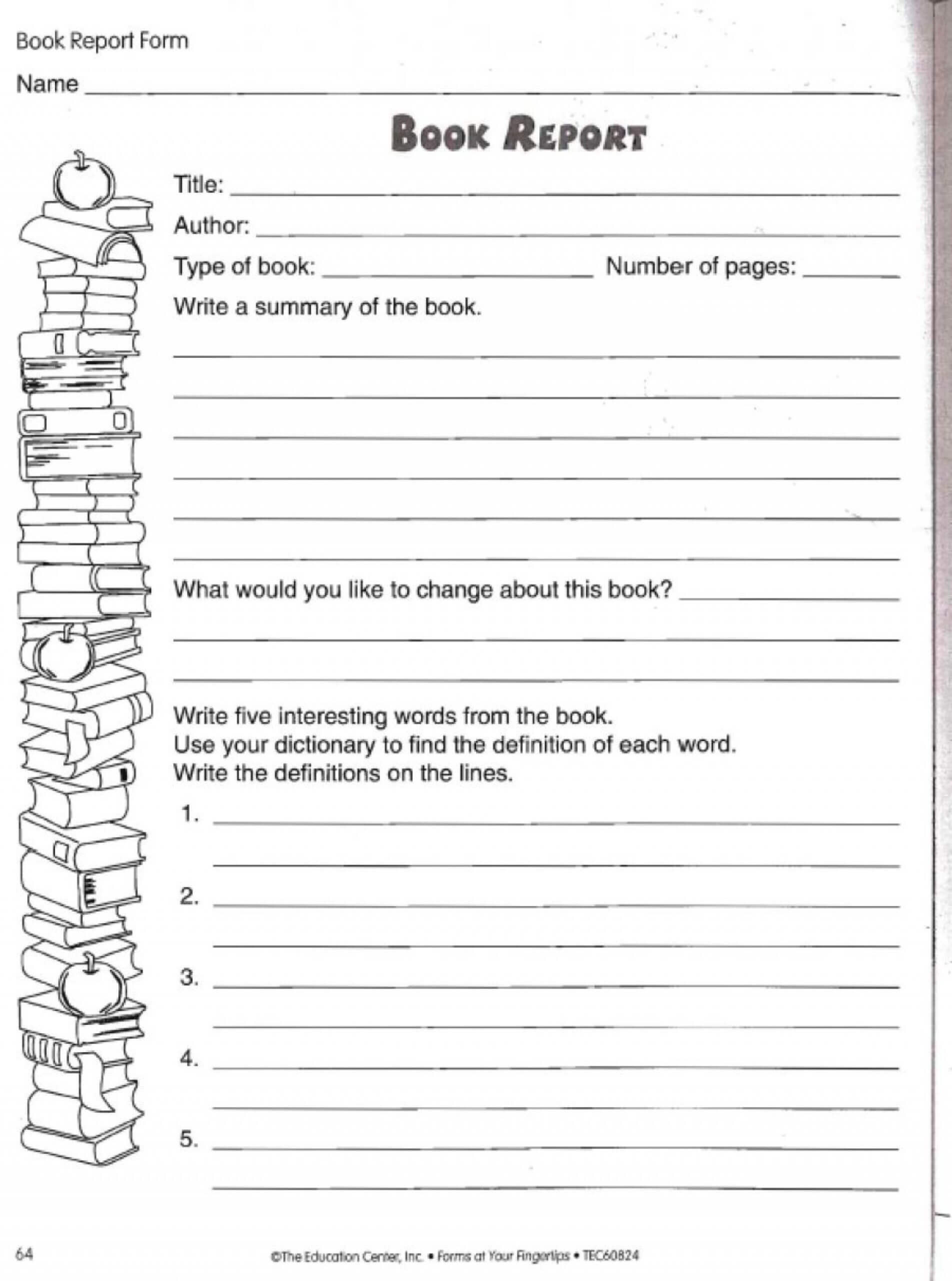 017 Template Ideas Biography Book Report Event Expense And In 2Nd Grade Book Report Template