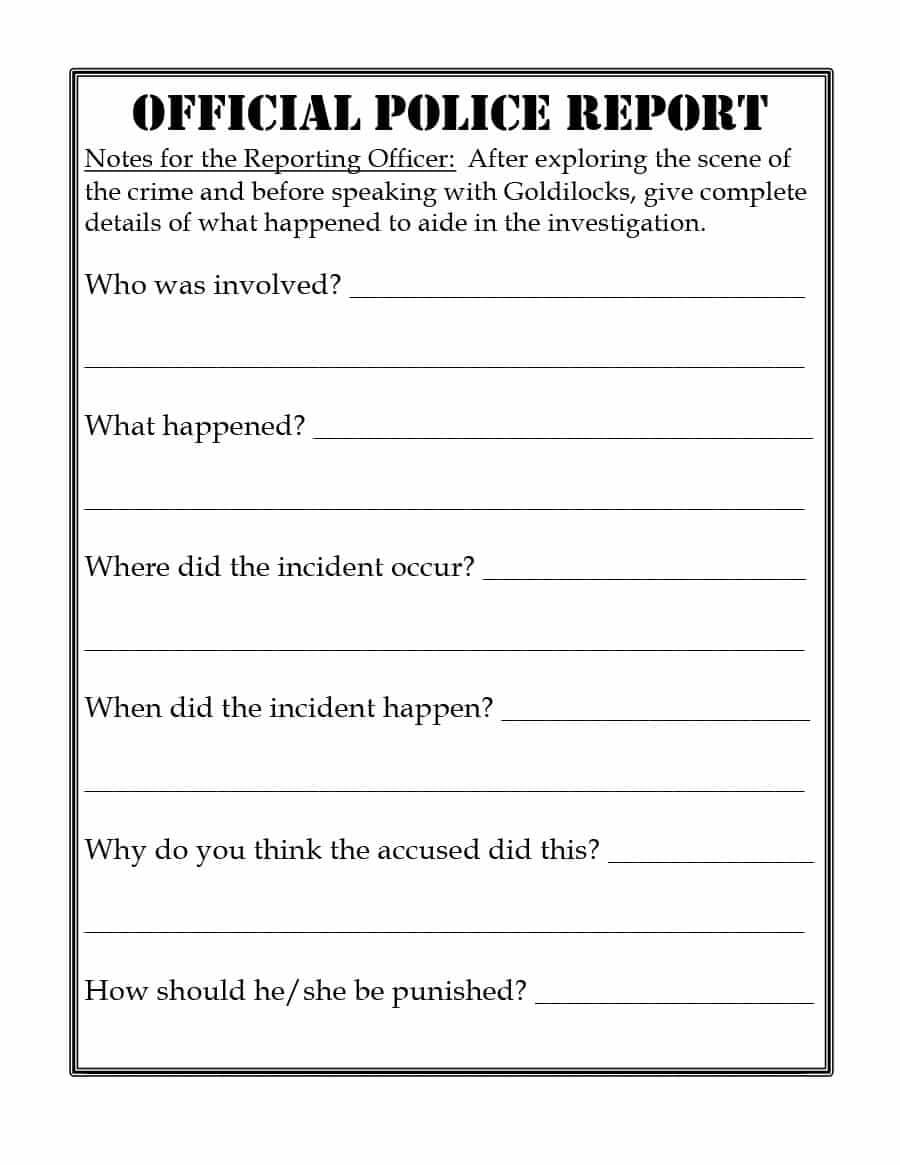 017 Template Ideas Police Report Examples Fake Real Pertaining To Crime Scene Report Template