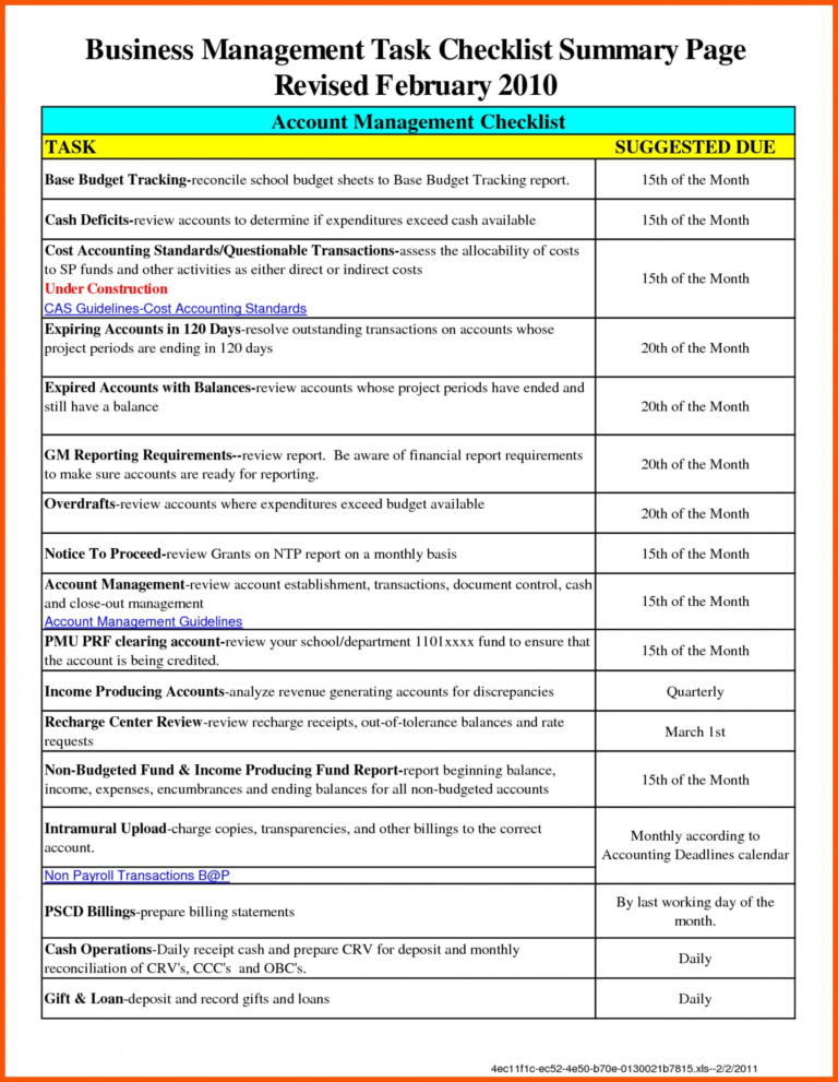 Daily Operations Report Template