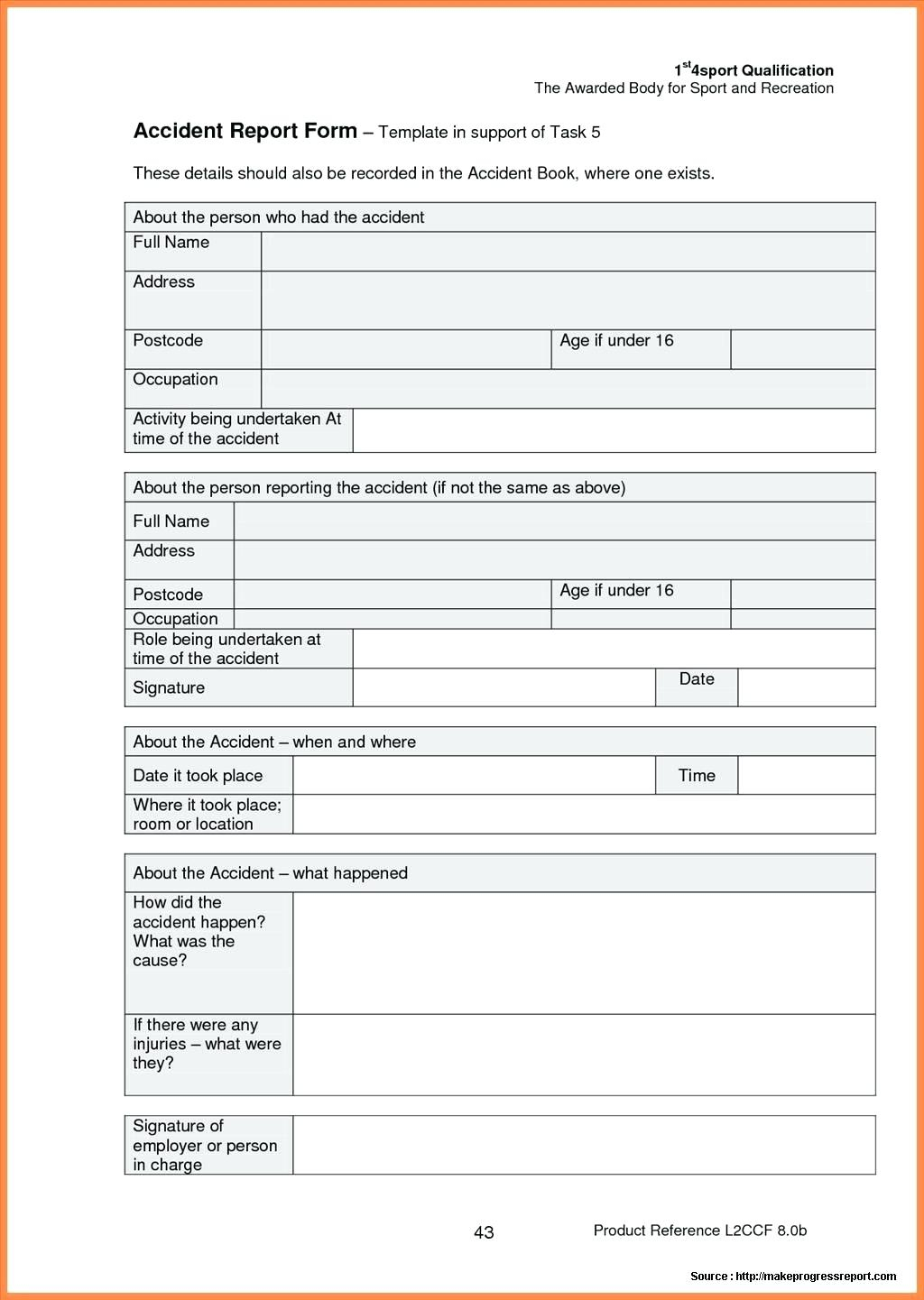 018 Template Ideas Construction Accident Report Form Sample Intended For Incident Report Book Template