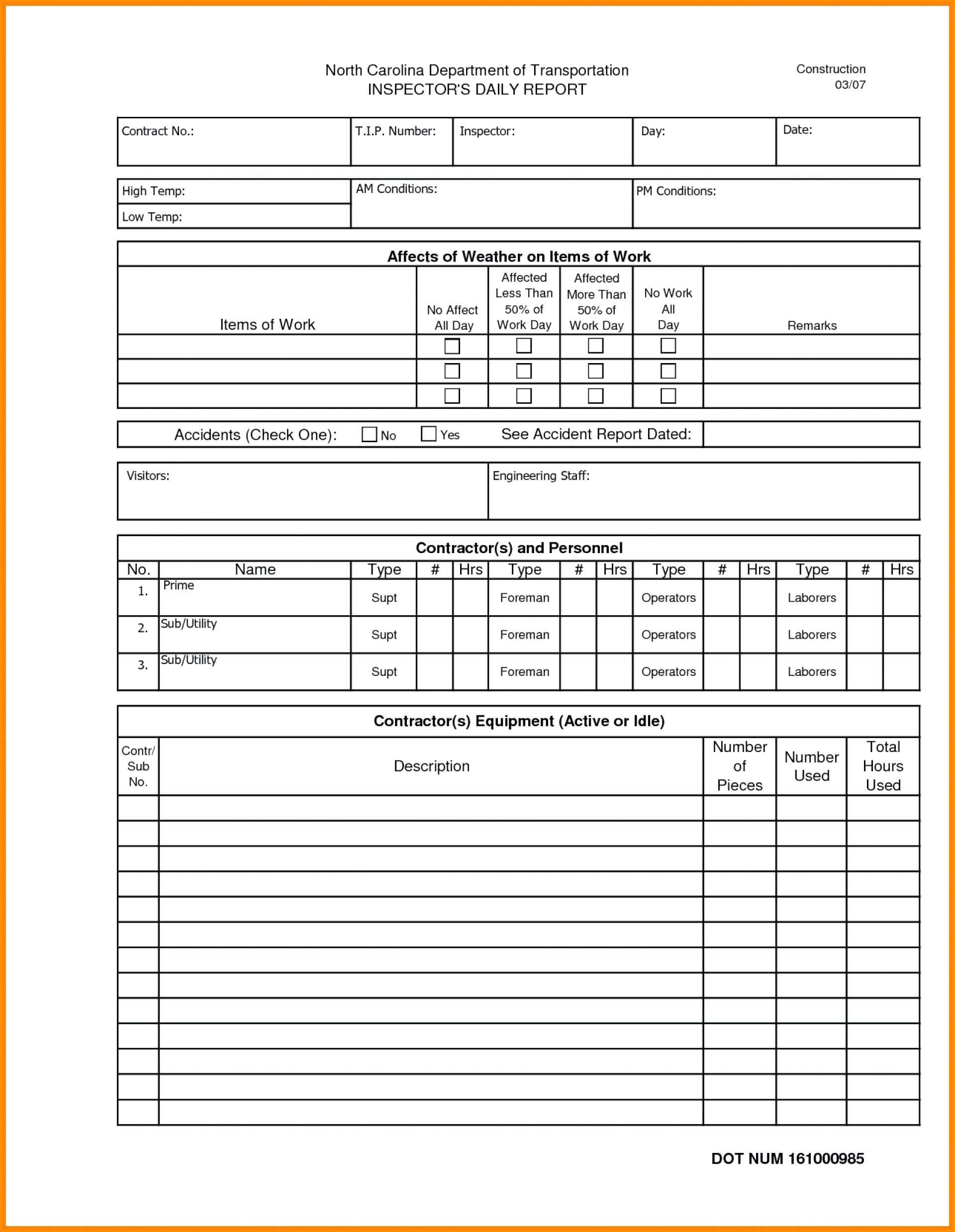 018 Template Ideas Construction Site Daily Progress Report Throughout Progress Report Template For Construction Project