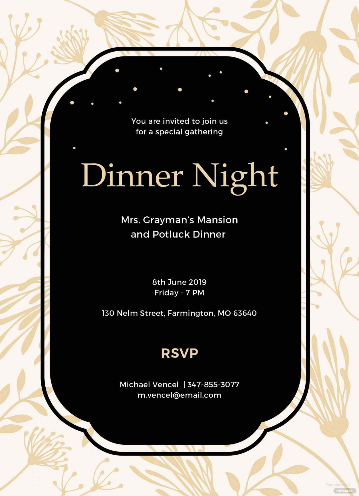 019 Free Dinner Invitation Template In Ms Word Publisher Pertaining To Free Dinner Invitation Templates For Word