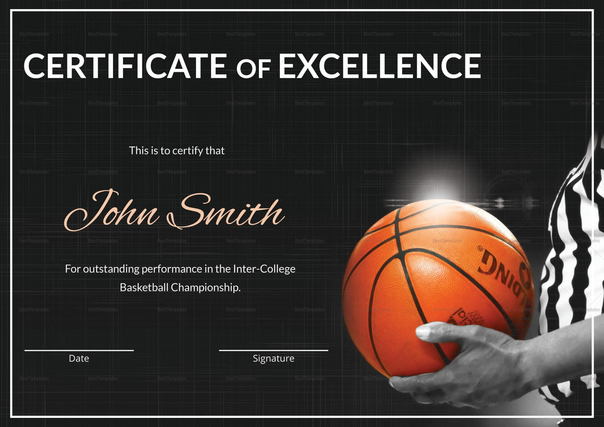 020 Basketball Award Certificate Template Word Ideas Art With Regard To Basketball Certificate Template