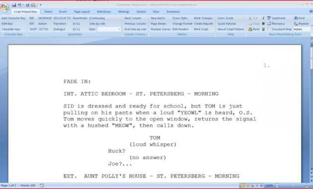 020 Microsoft Word Screenplay Template Ideas Format in Microsoft Word Screenplay Template