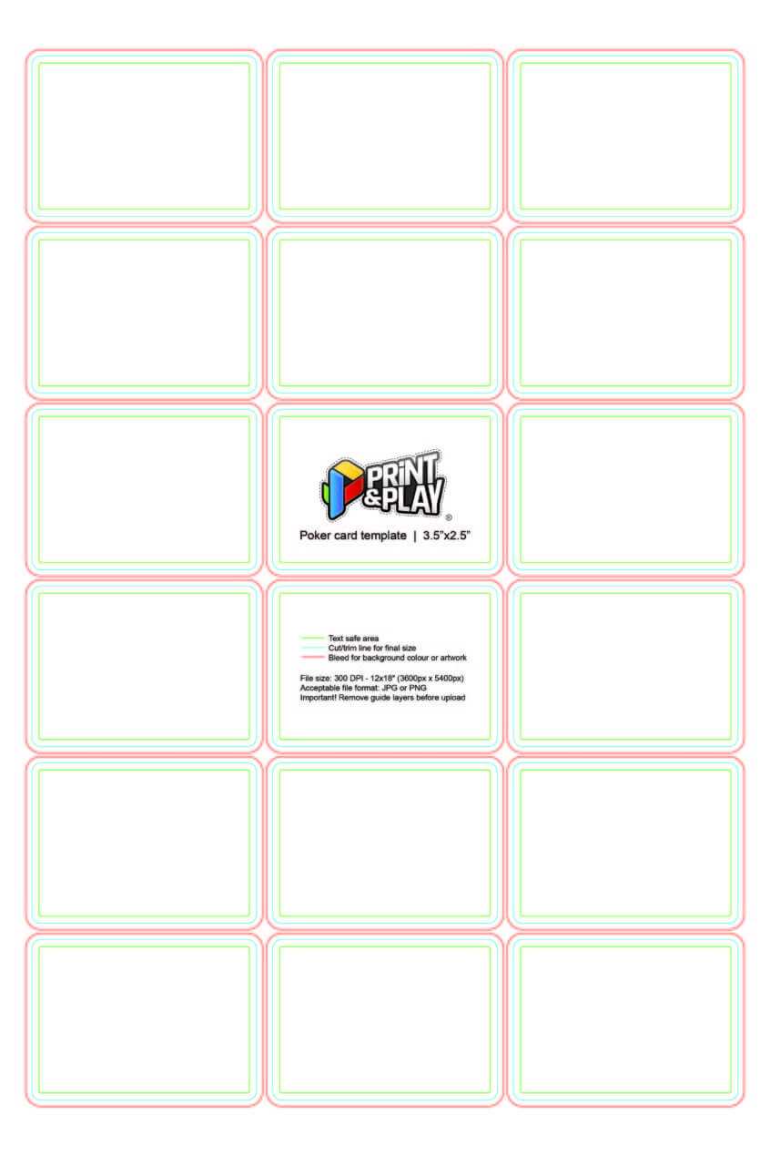 020 Playing Cards Formatting Templates Print Business Card Pertaining To Playing Card Template Illustrator