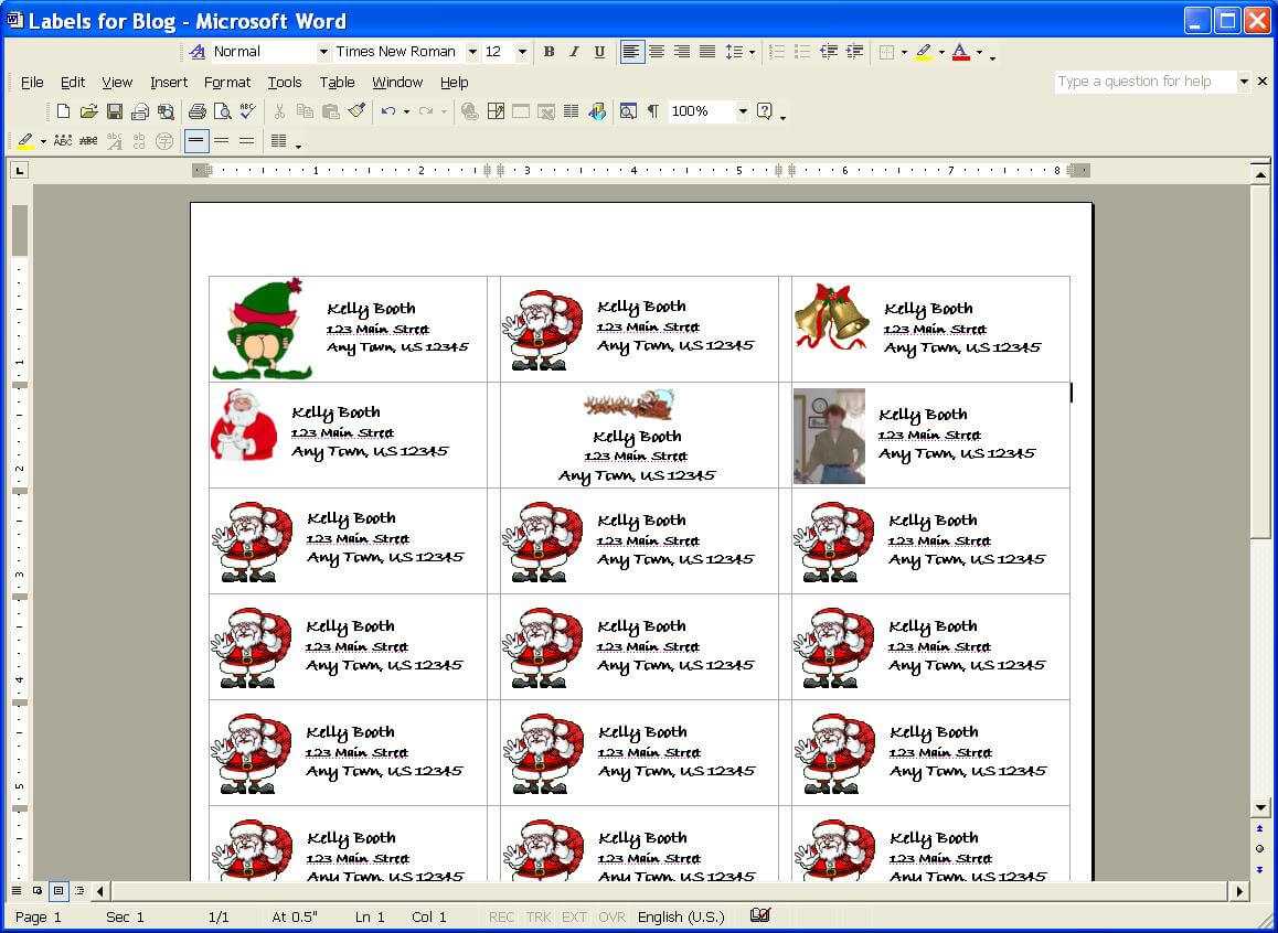 020 Template Ideas Christmas Return Address Labels Of In Microsoft Word Sticker Label Template
