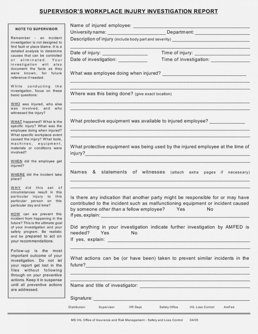 020 Vehicle Accident Report Form Template Uk Ideas Awesome In Workplace Investigation Report Template