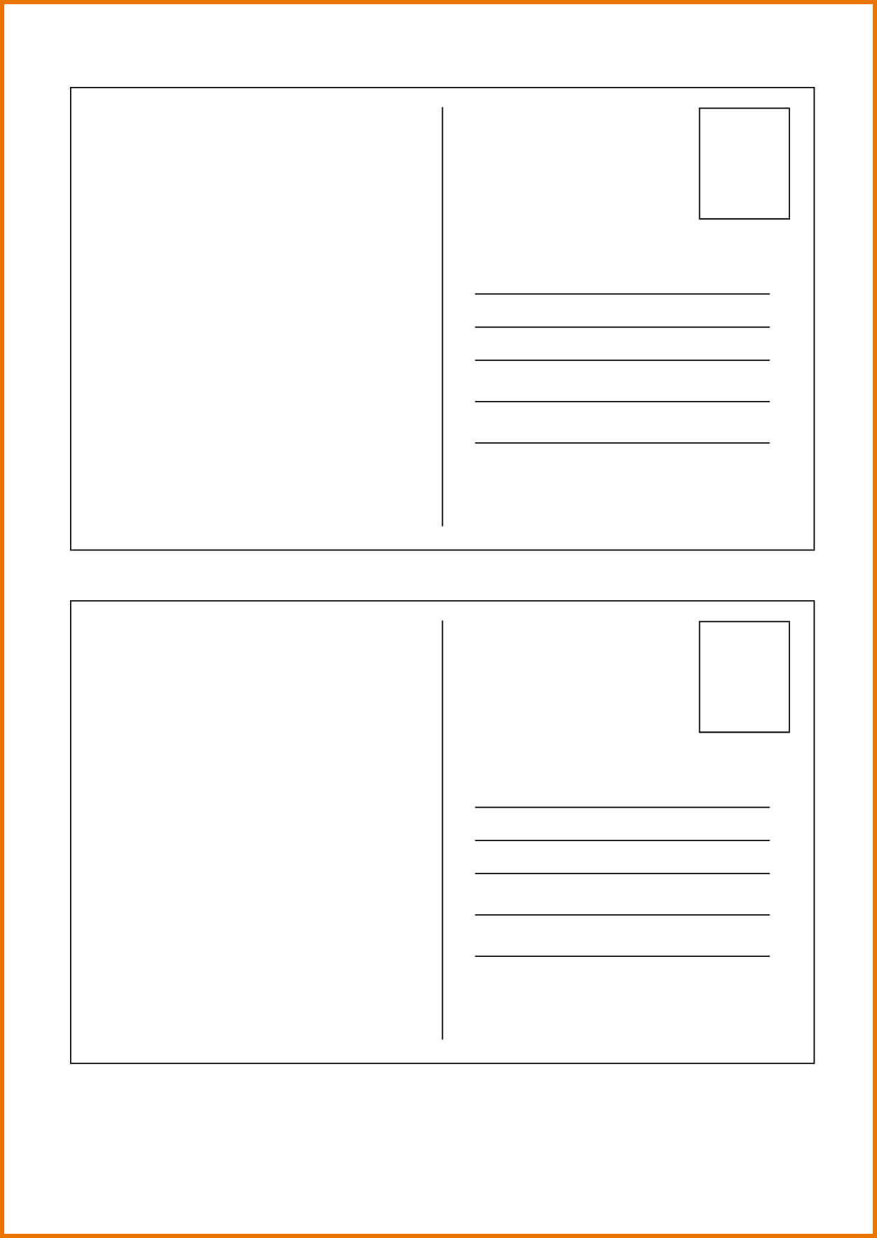 021 Blank Postcard Template Free Ideas Fascinating Printable With Microsoft Word 4X6 Postcard Template