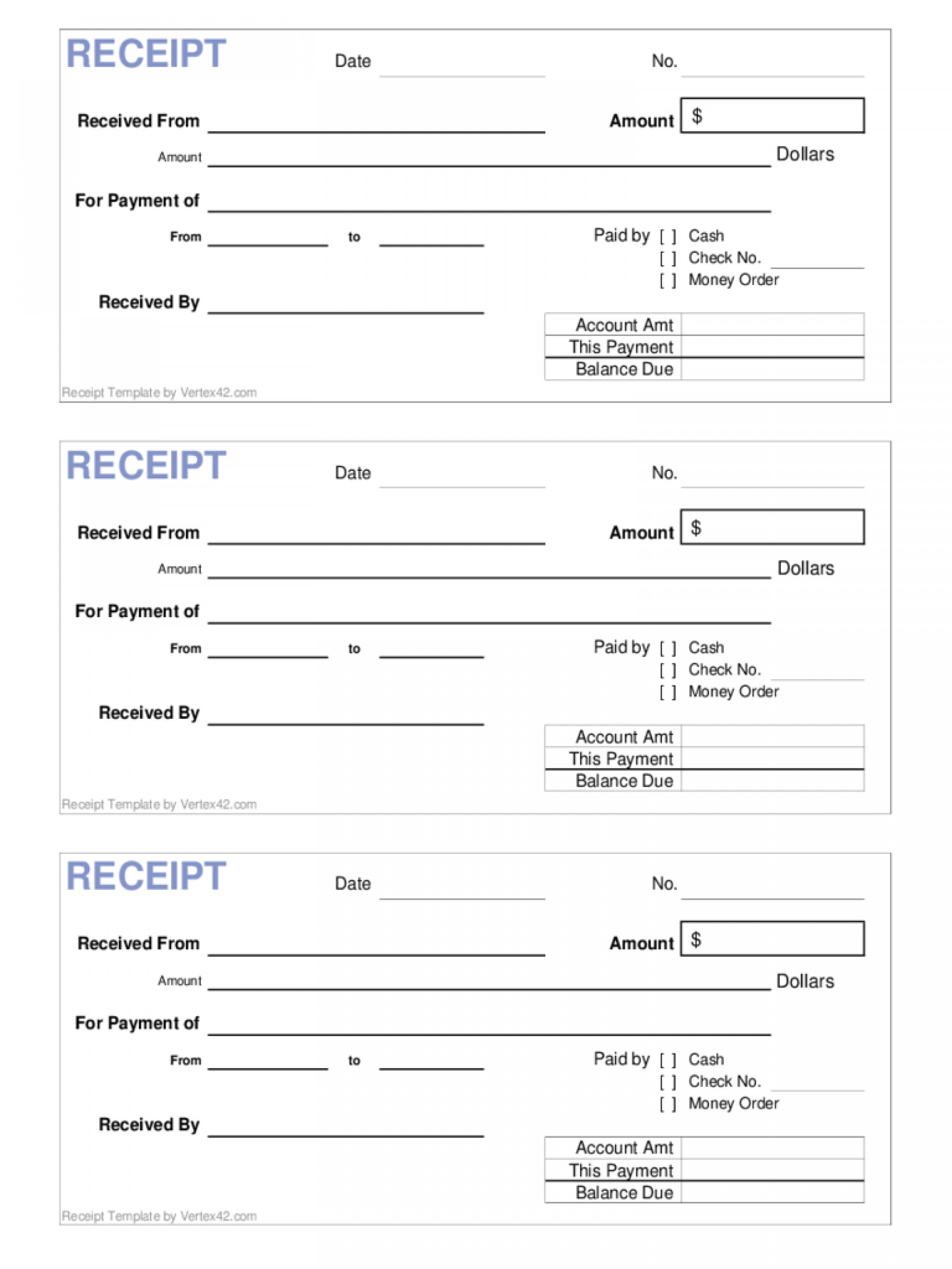 021 Blank Receipt Template Excel Ideas 20Simple Bill Format Inside Blank Money Order Template