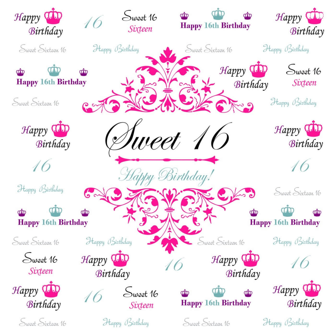 021 Template Ideas Step And Repeat Banner Il Fullxfull Intended For Sweet 16 Banner Template
