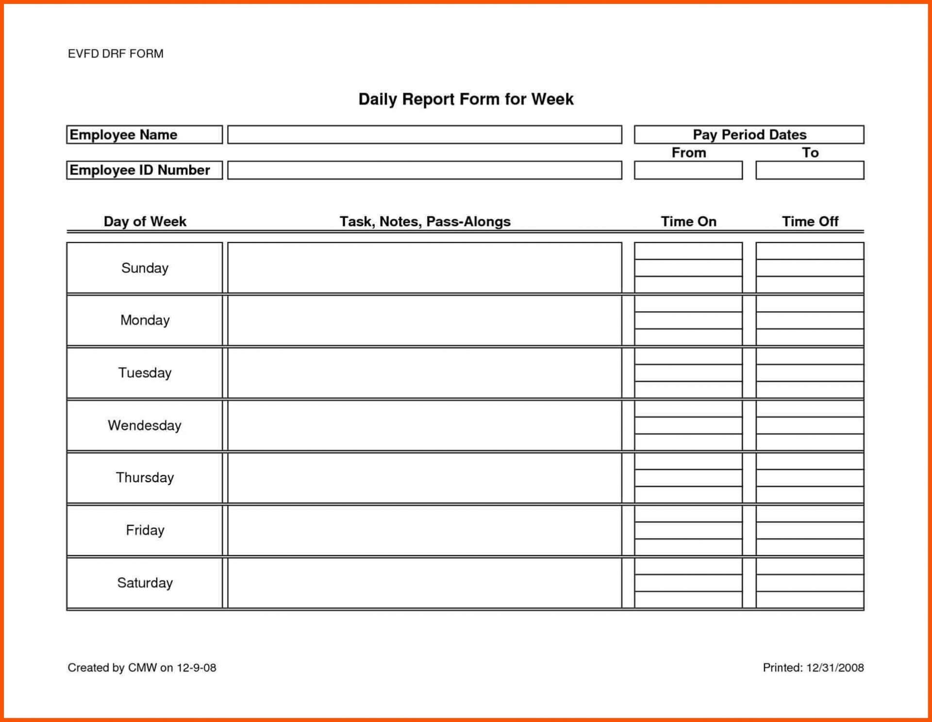 023 Daily Sales Report Activity Template Fantastic Ideas Inside Daily Activity Report Template