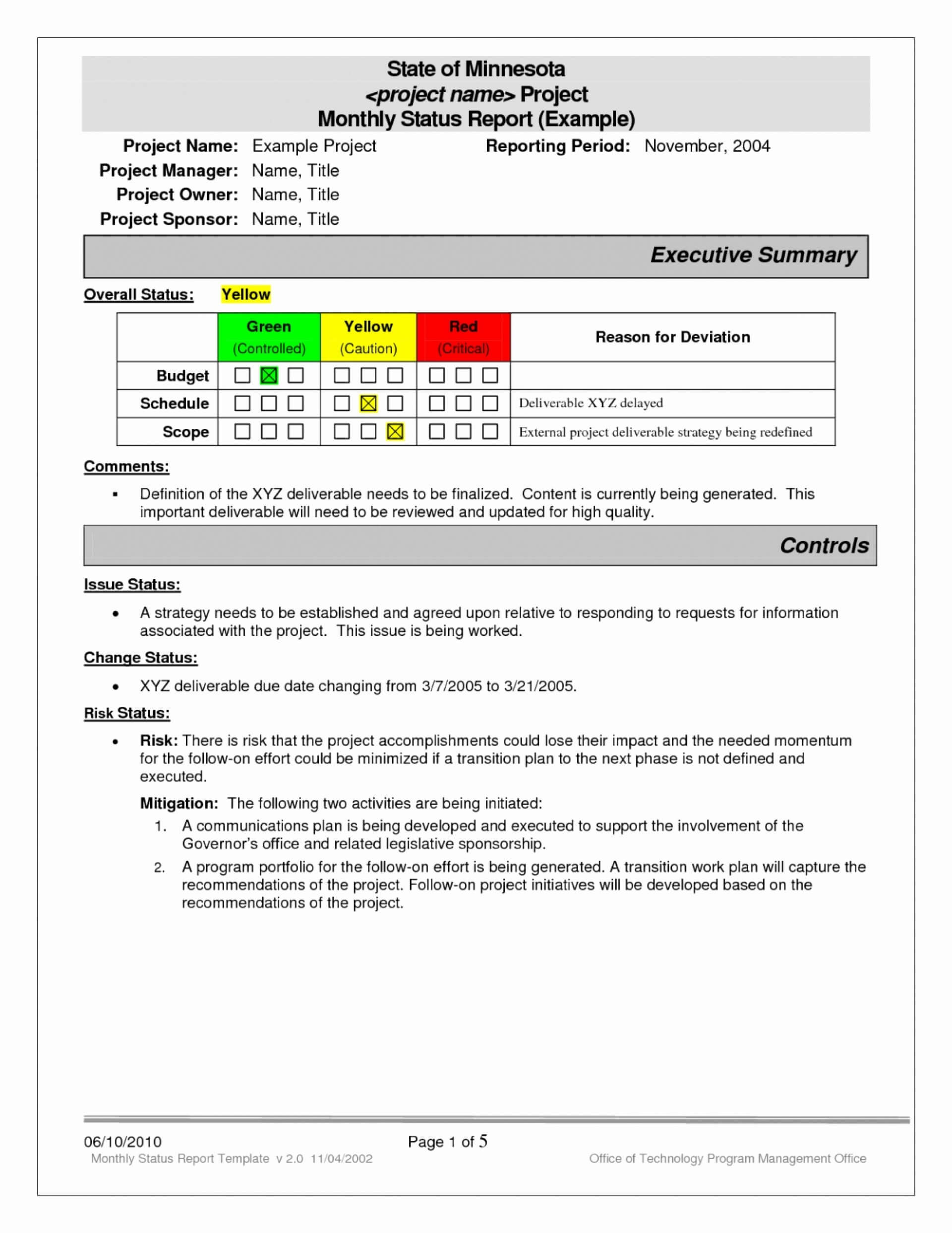 023 Excel Project Status Report Weekly Template 4Vy49Mzf With Regard To Project Status Report Template Word 2010