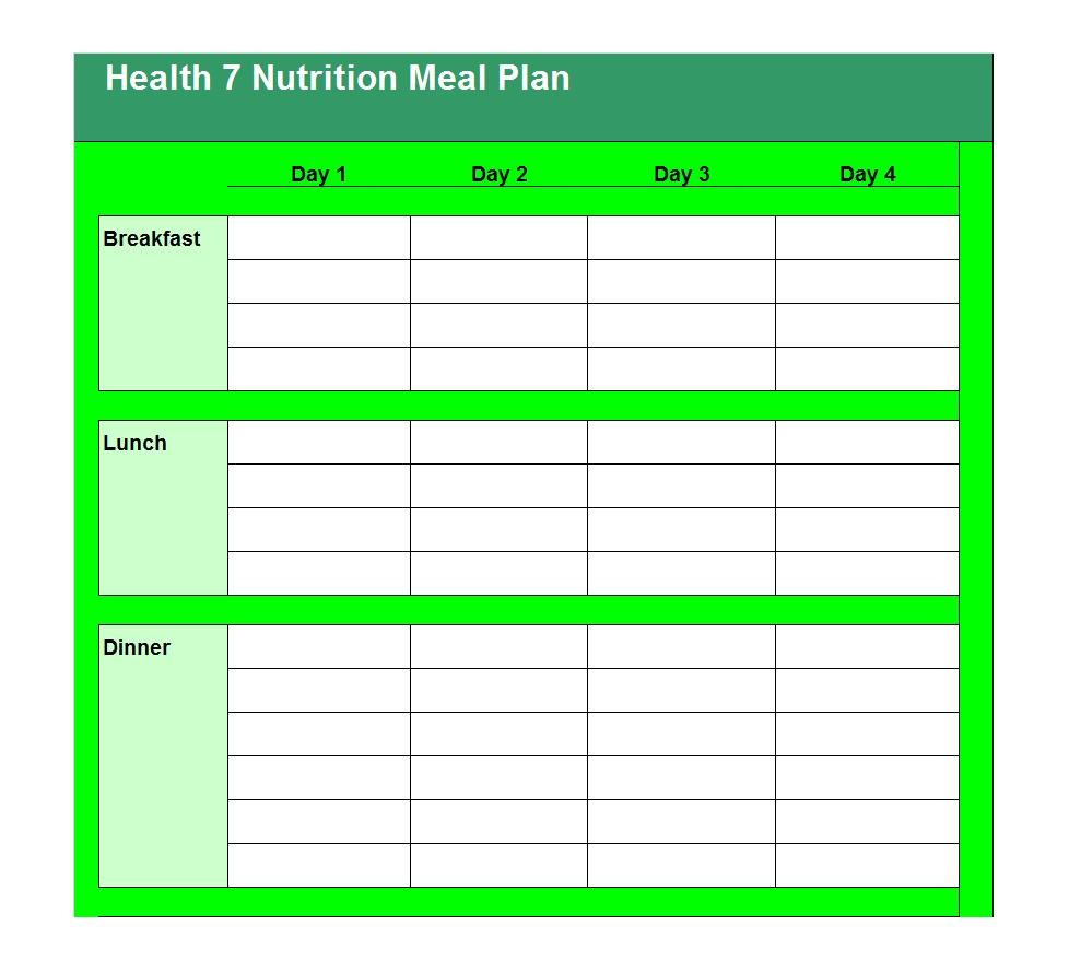 023 Meal Plan Template Free Weekly Planner Word Staggering With Regard To Menu Planning Template Word