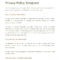 023 Privacy Policy Template For Website Fascinating Ideas With Credit Card Privacy Policy Template
