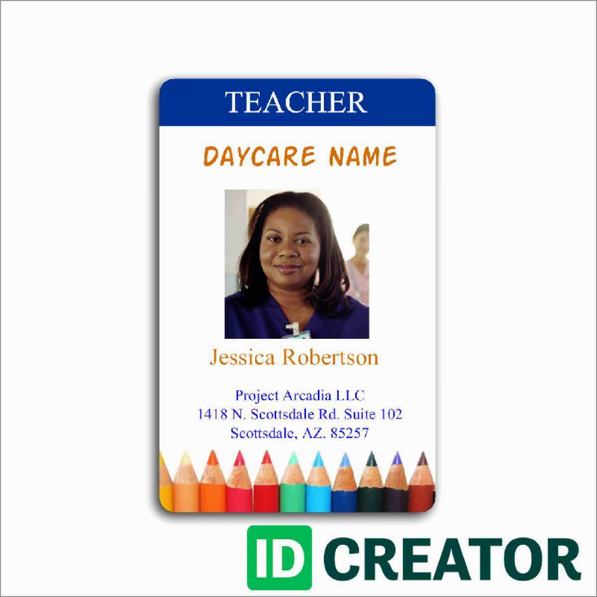 023 Teacher Id Card Photoshop Template Ideas Free Great Inside Teacher Id Card Template