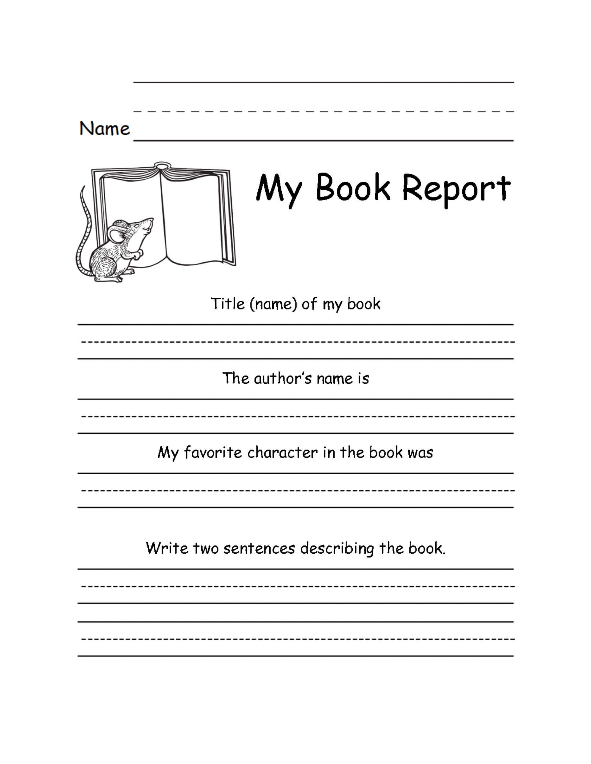 024 2Nd Grade Book Report Template 132370 Free Templates For 2Nd Grade Book Report Template