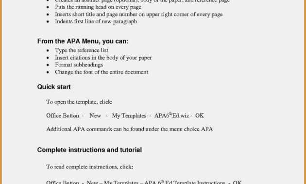 024 Apa Reference Page Template Word Style Paper Format for Apa Template For Word 2010