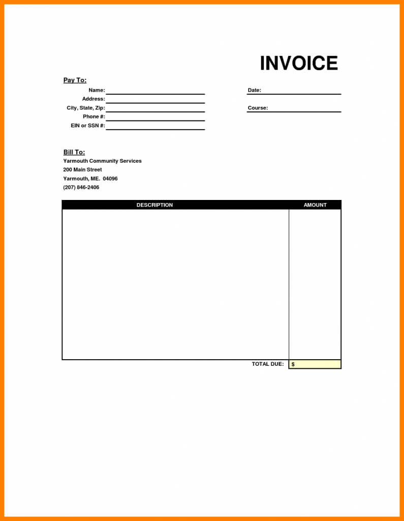 024 Editable Invoice Template Word Format In Free Uk Blank With Blank Html Templates Free Download