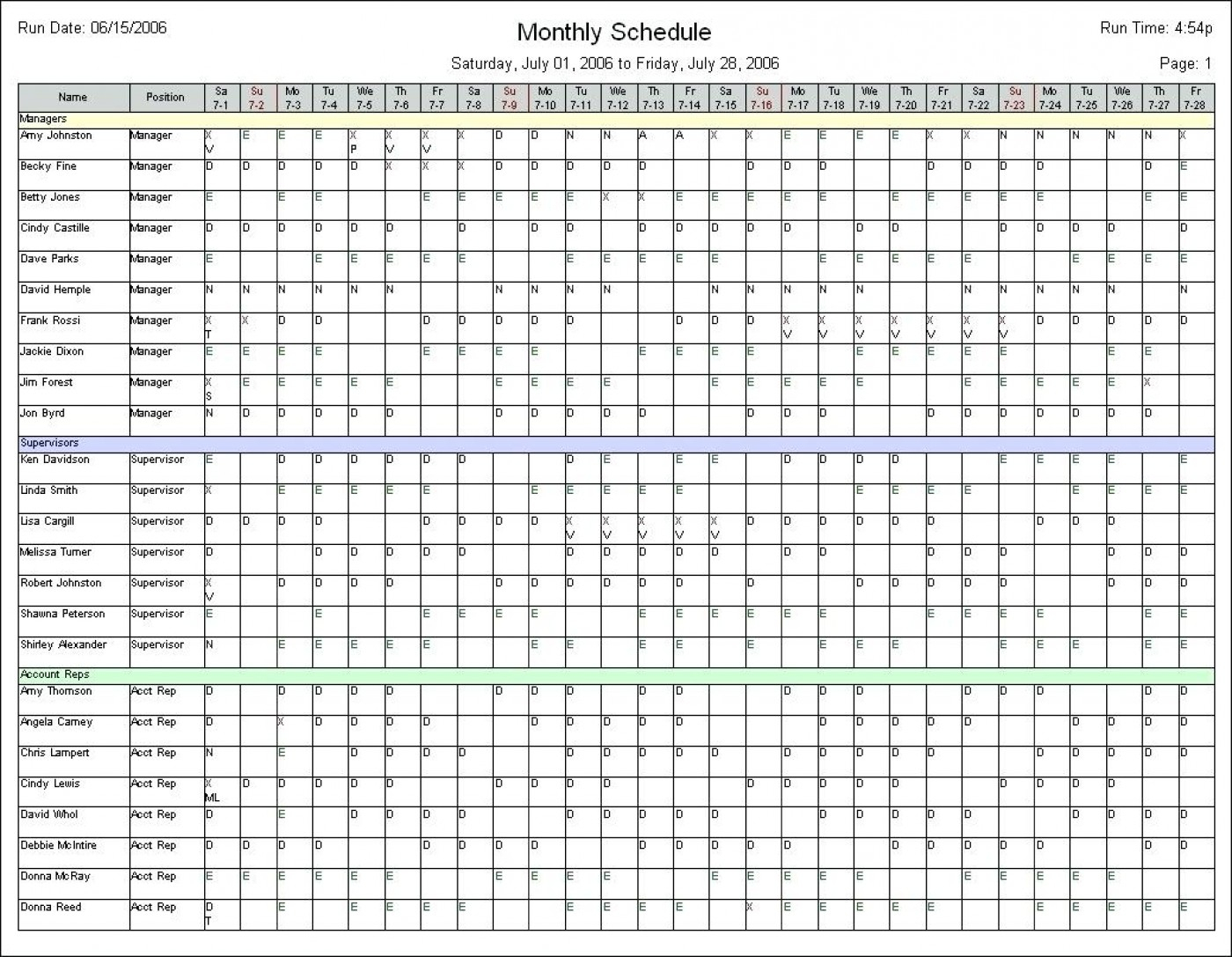 024 Monthly Employee Shift Schedule Template Full Size Of Within Blank Monthly Work Schedule Template