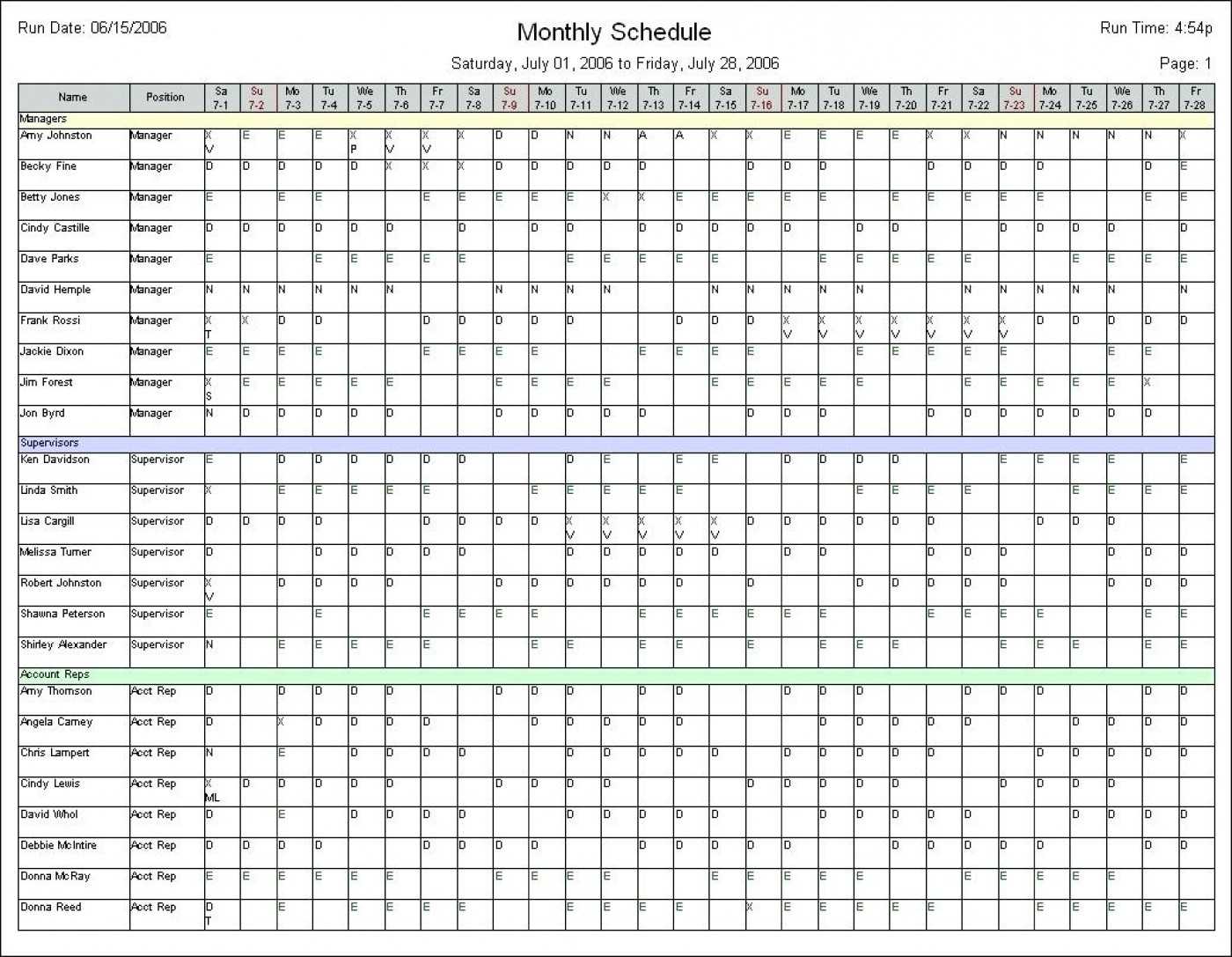 024 Monthly Employee Shift Schedule Template Full Size Of Within Blank Monthly Work Schedule Template