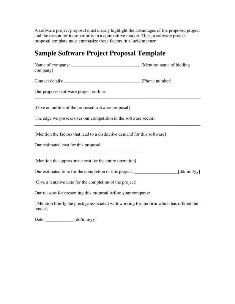024 Sample Software Project Proposal Template Word Microsoft With Software Project Proposal Template Word