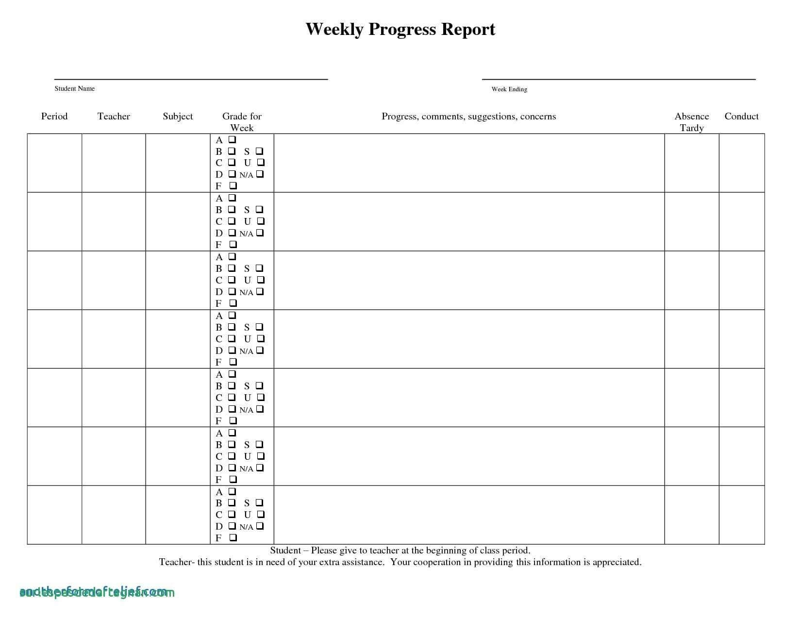 024 School Progress Report Template Doc Elementary Ample Pdf In School Progress Report Template