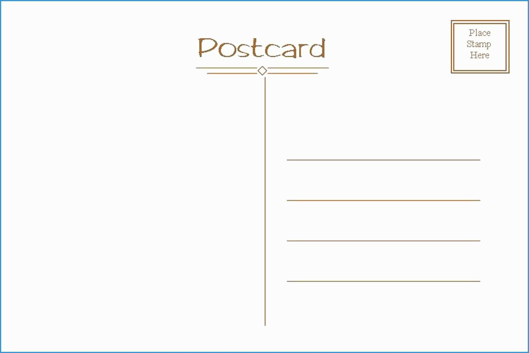 025 Blank Postcard Template Free Printable Religious With Post Cards Template