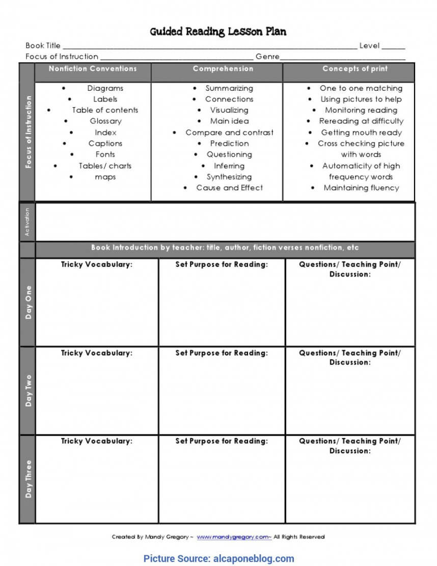 026 Free Printable Lesson Plans Template Templates Blank Regarding Blank Table Of Contents Template Pdf
