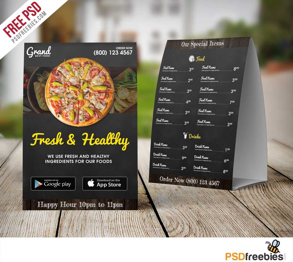 026 Template Ideas Tri Fold Restaurant Food Menu Free Psd For Tri Fold Tent Card Template