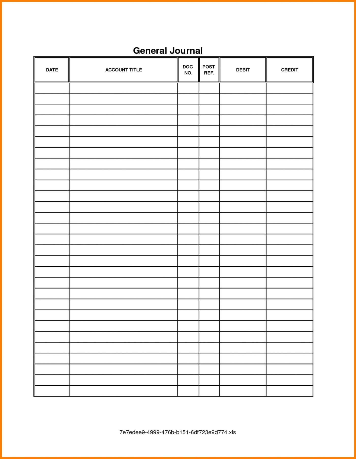 027 Accounting Journal Entry Template Excel Or Double Lovely Throughout Double Entry Journal Template For Word