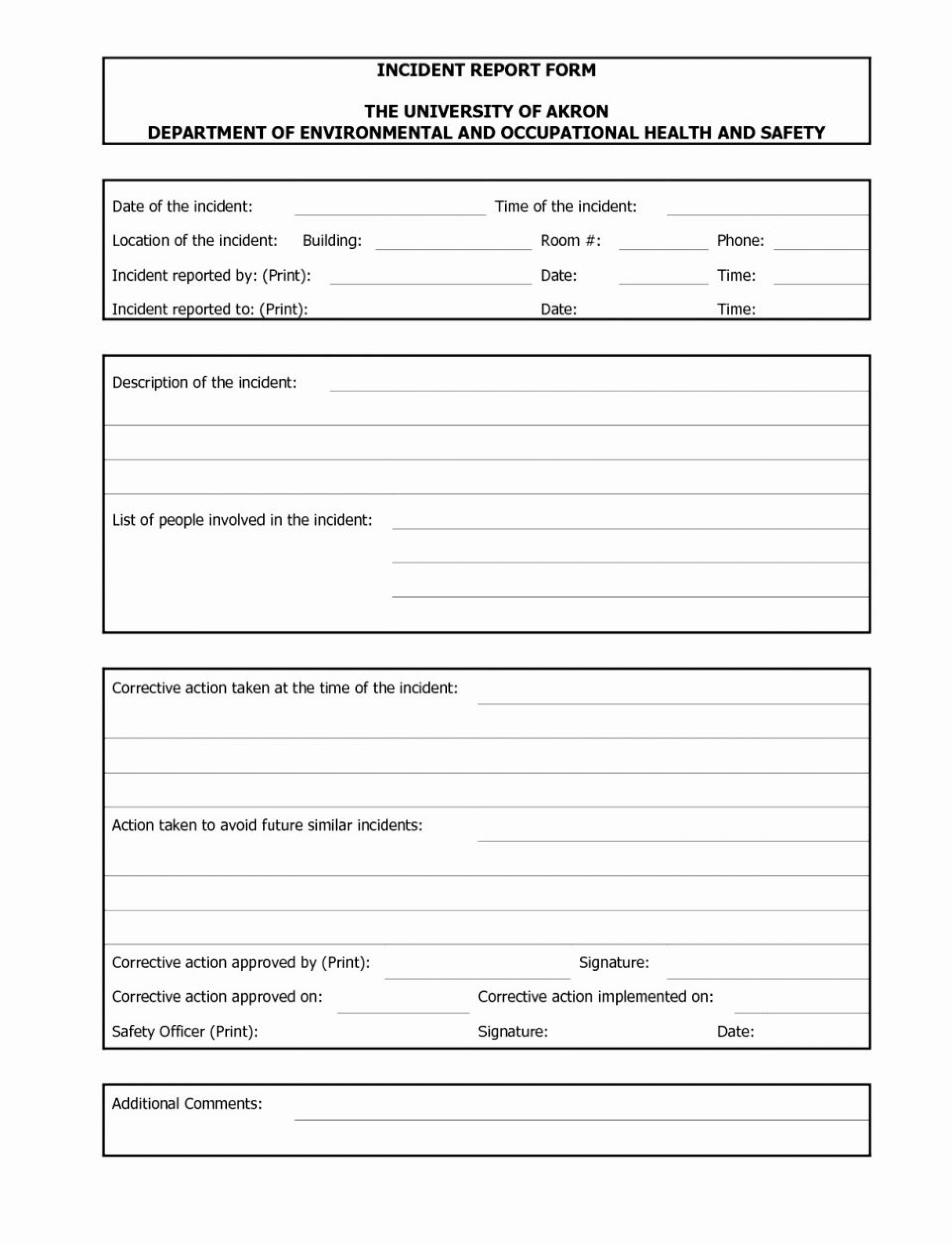 028 Incident Report Form Word Format Vehicle Accident Inside Health And Safety Incident Report Form Template