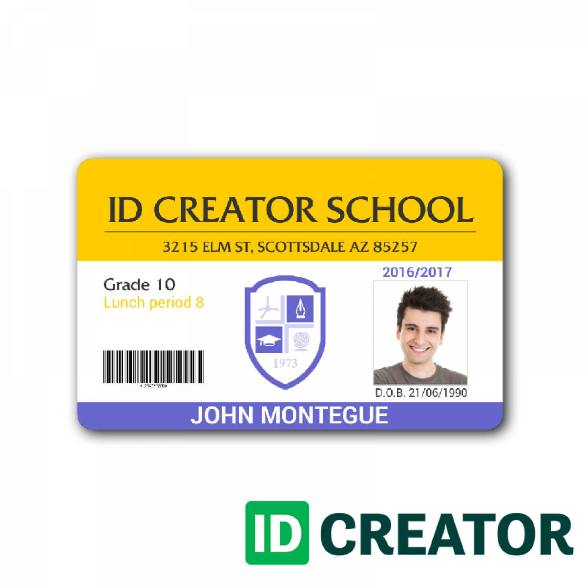 029 Blank School Student Id Card 128290 Templates Photoshop With Regard To High School Id Card Template