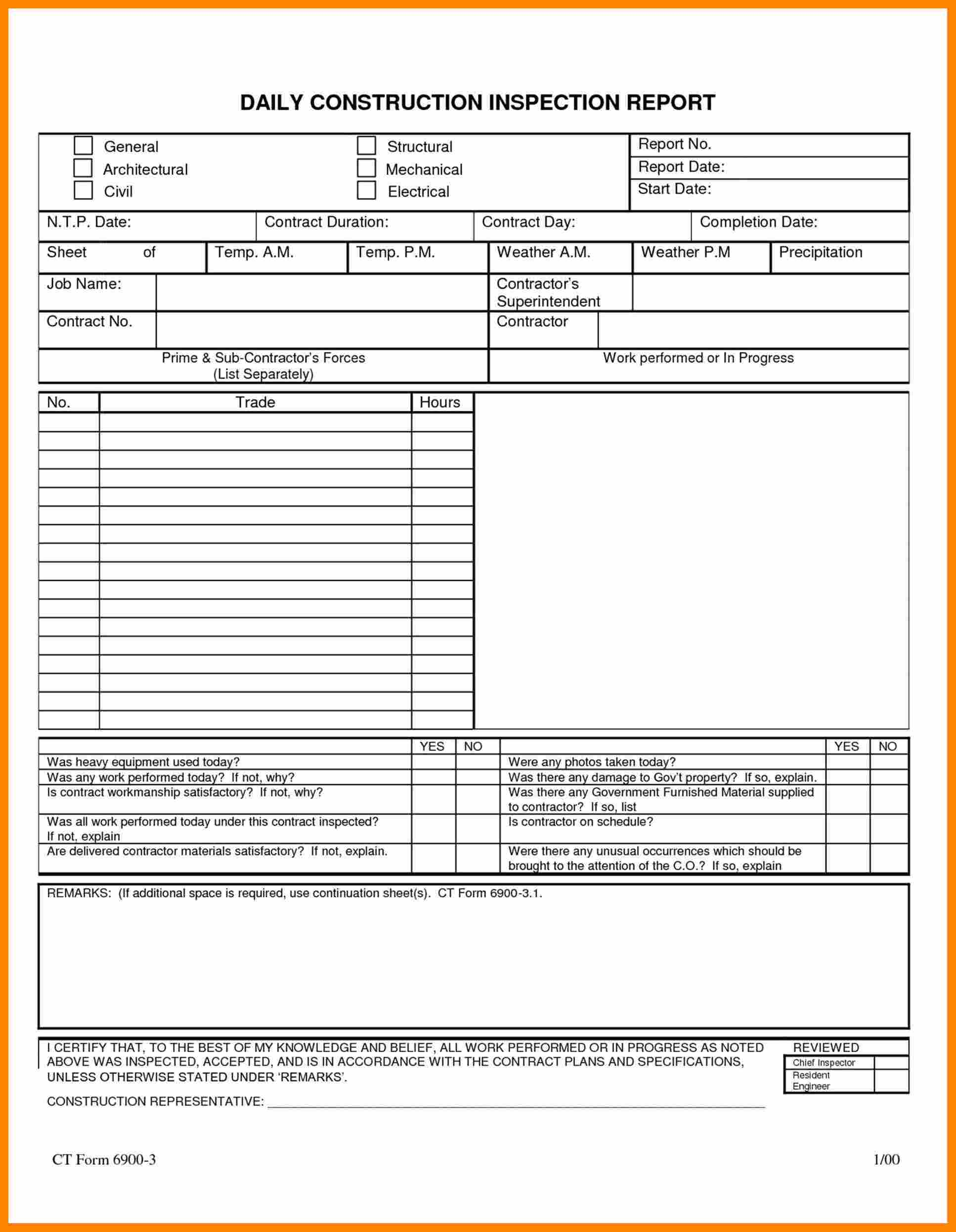 029 Daily Progress Report Template Excel Word Expense Form In Project Daily Status Report Template