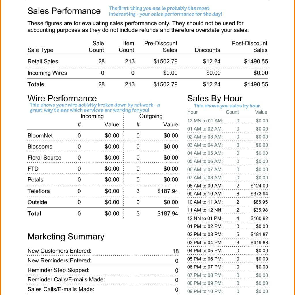 029 Daily Sales Reporte Excel Free Activity Format Gas Within Daily Sales Report Template Excel Free
