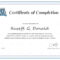 029 Make Up Course Completed Certificate Template Makeup Throughout Class Completion Certificate Template
