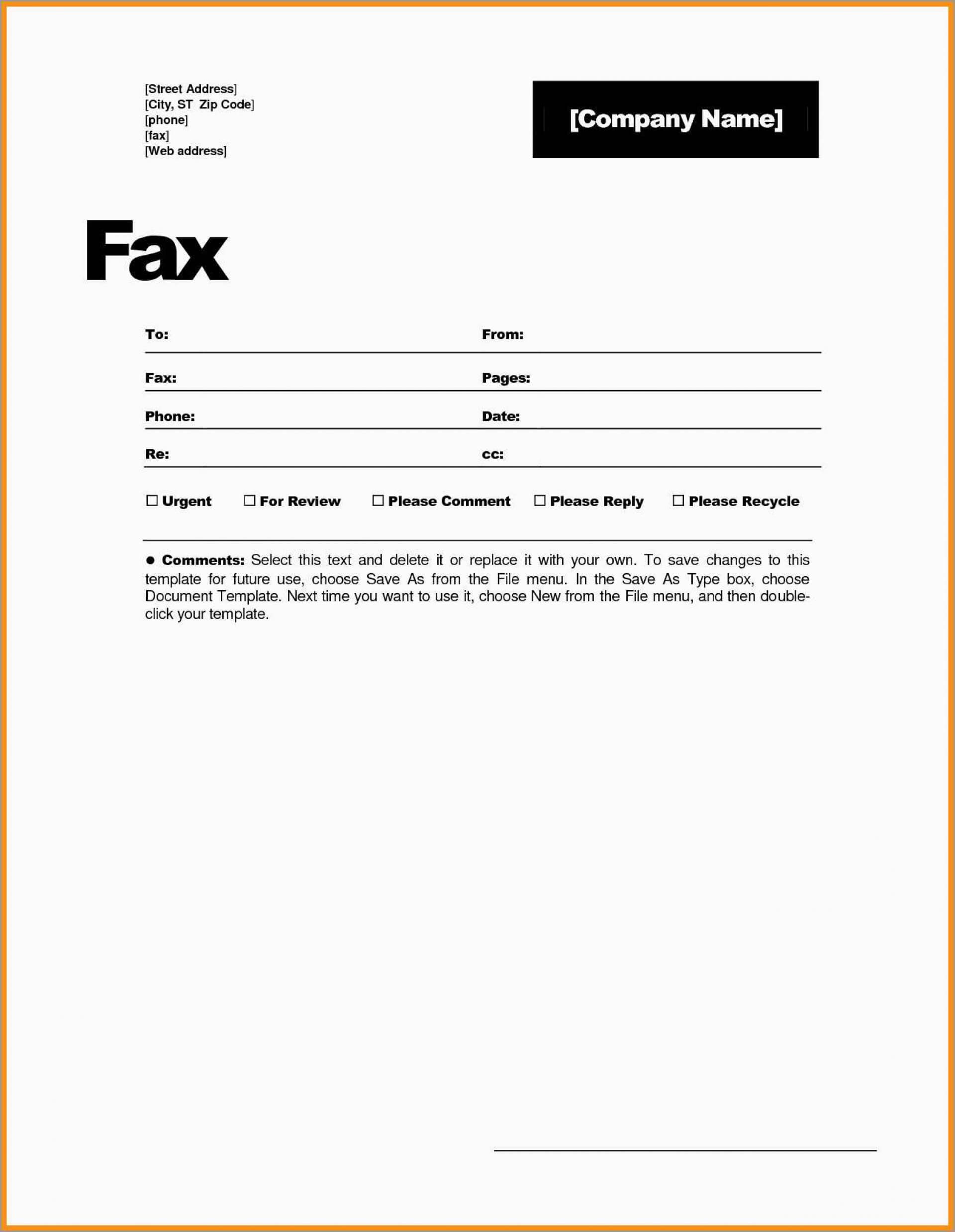030 Fax Cover Sheet Template Free Word Stupendous Ideas Page For Fax Template Word 2010