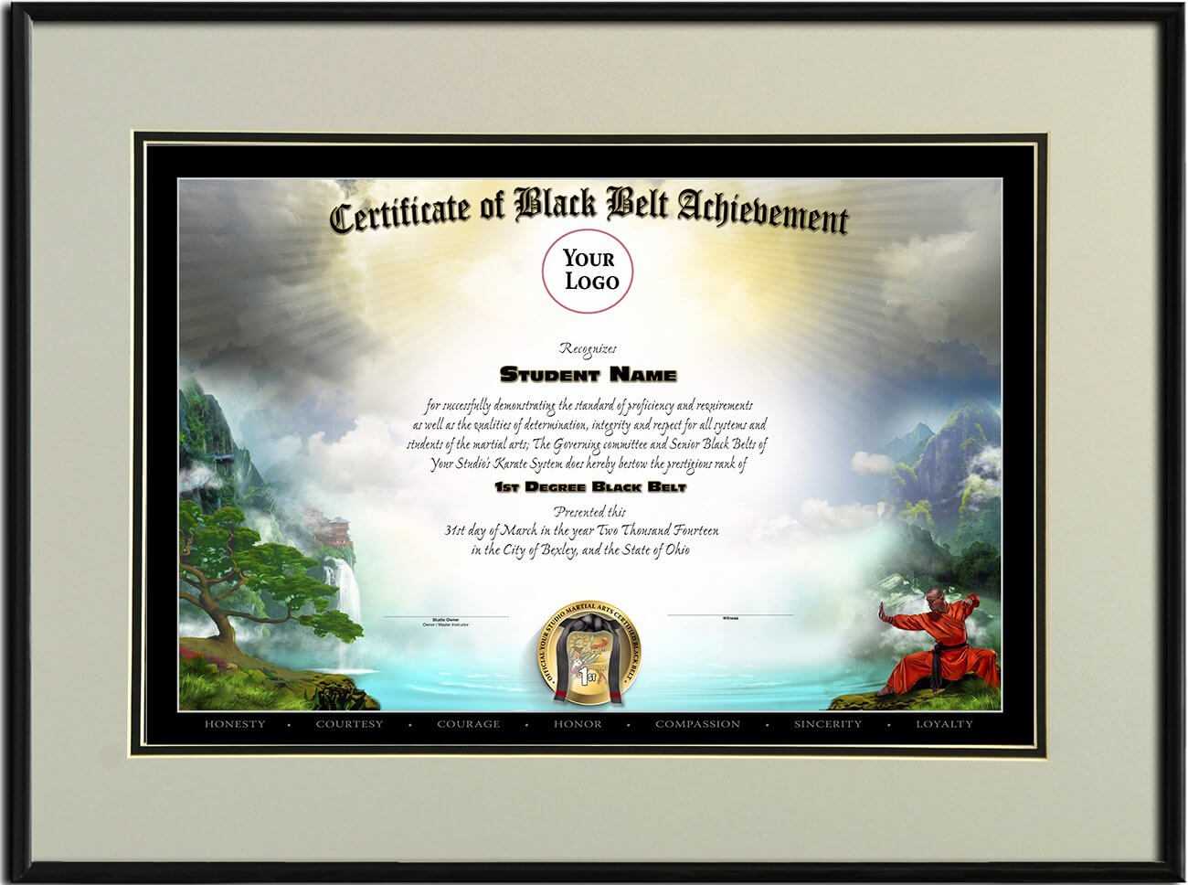 030 Martial Arts Certificate Templates Free Download With Art Certificate Template Free