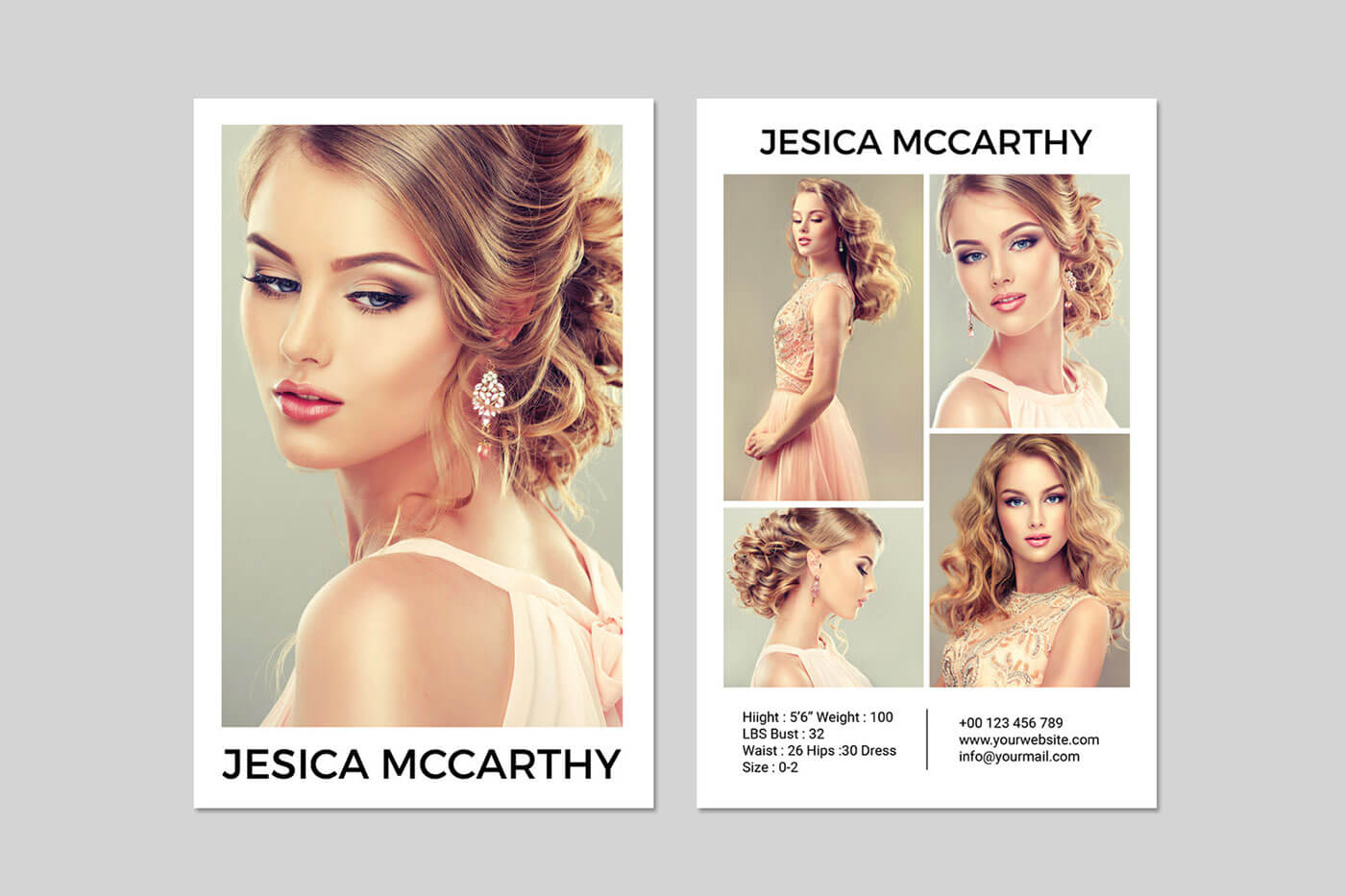 031 Model Comp Card Template Outstanding Ideas Psd Free Intended For Comp Card Template Psd