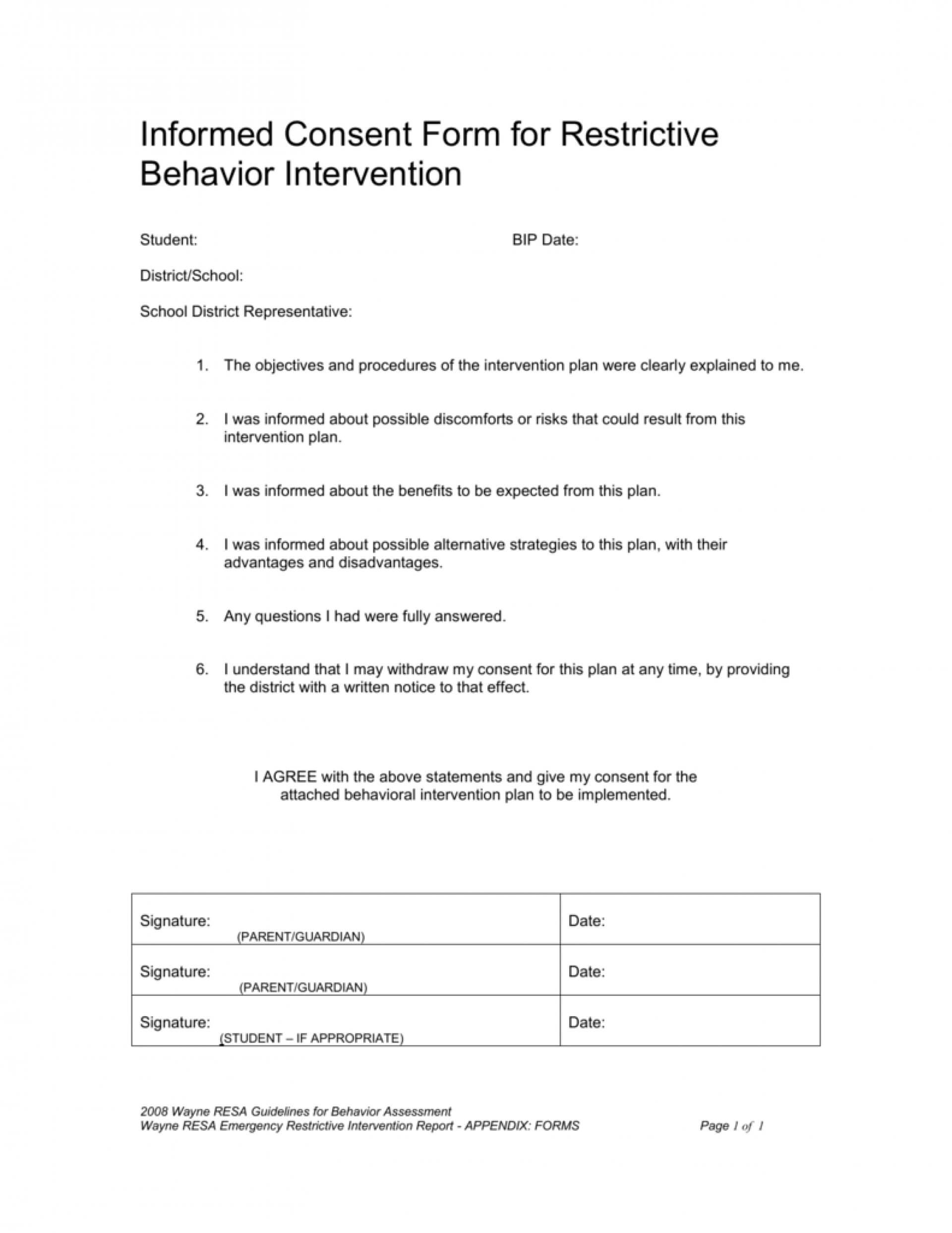 032 Template Ideas Behavior Modification Plan Unusual For Intervention Report Template