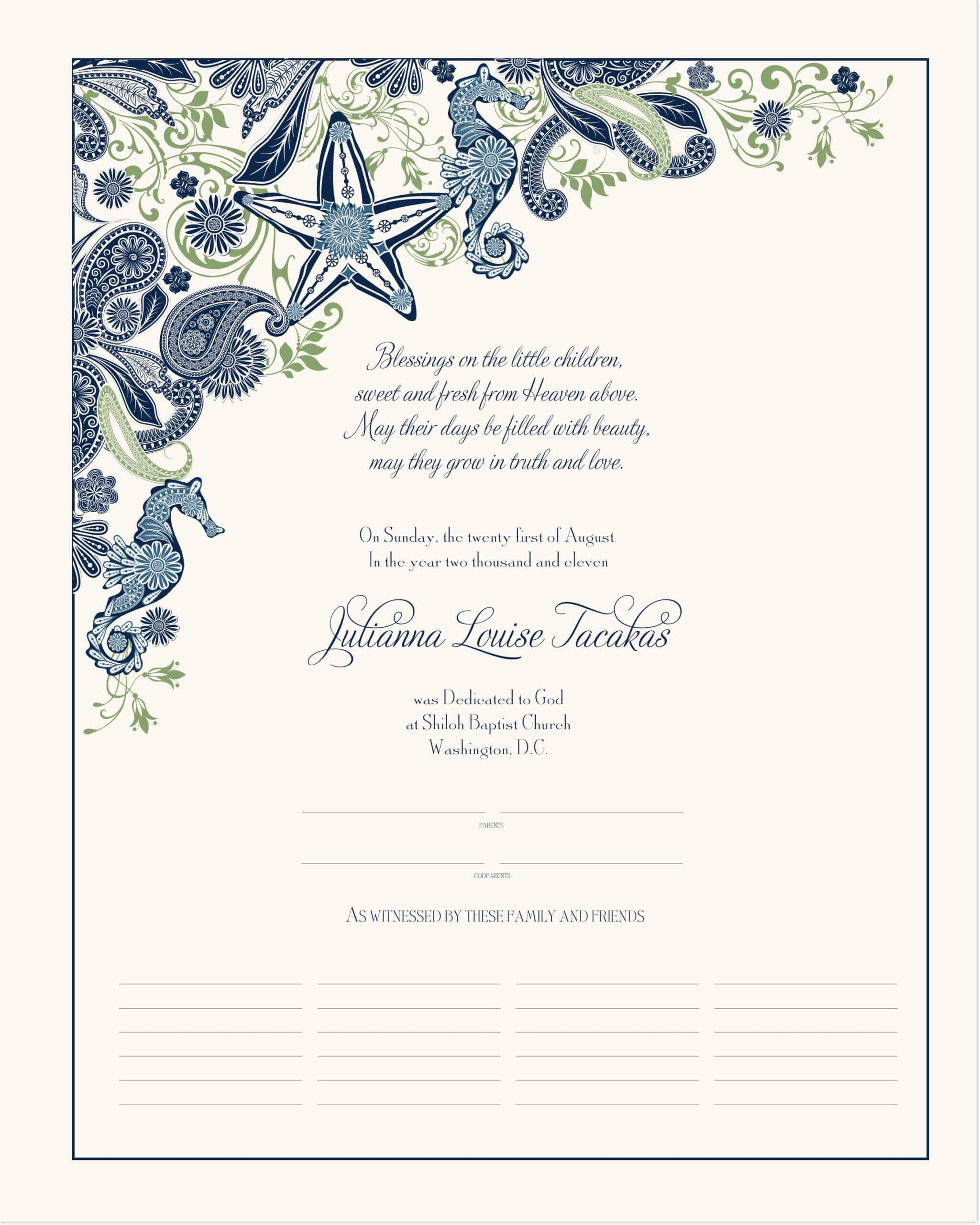 032 V Baby Dedication Certificate Template Free Archives As Intended For Baby Dedication Certificate Template