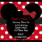 033 Printable Birthdays Girls Mouse Party Minnie Card Throughout Minnie Mouse Card Templates