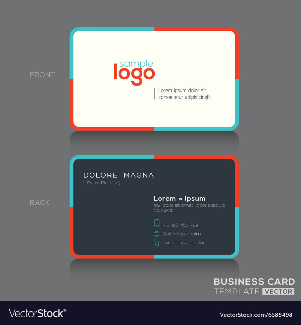 034 Modern Simple Business Card Design Template Vector Ideas In Modern Business Card Design Templates