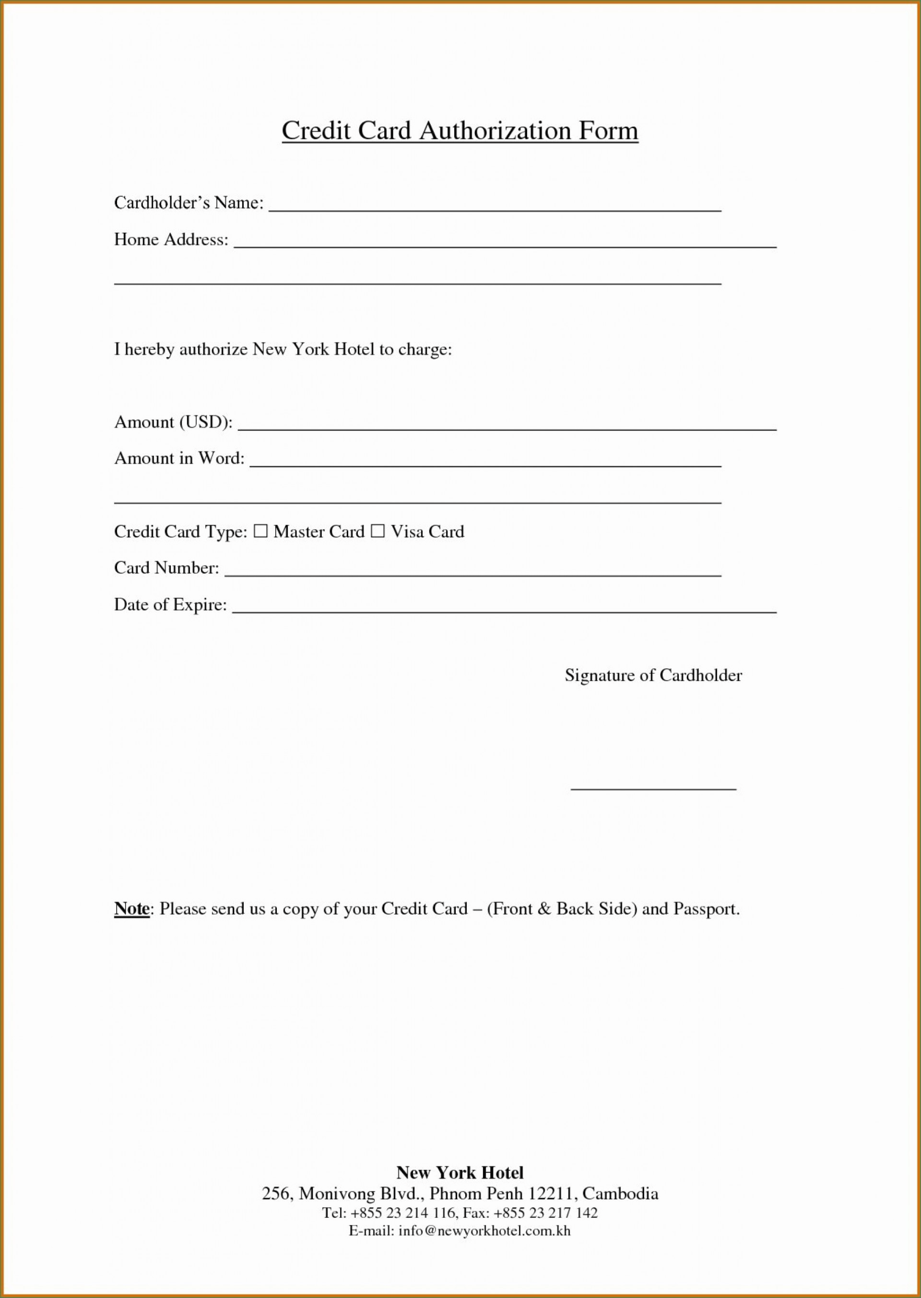 034 Template Ideas Recurring Credit Card Authorization Form Inside Credit Card Billing Authorization Form Template