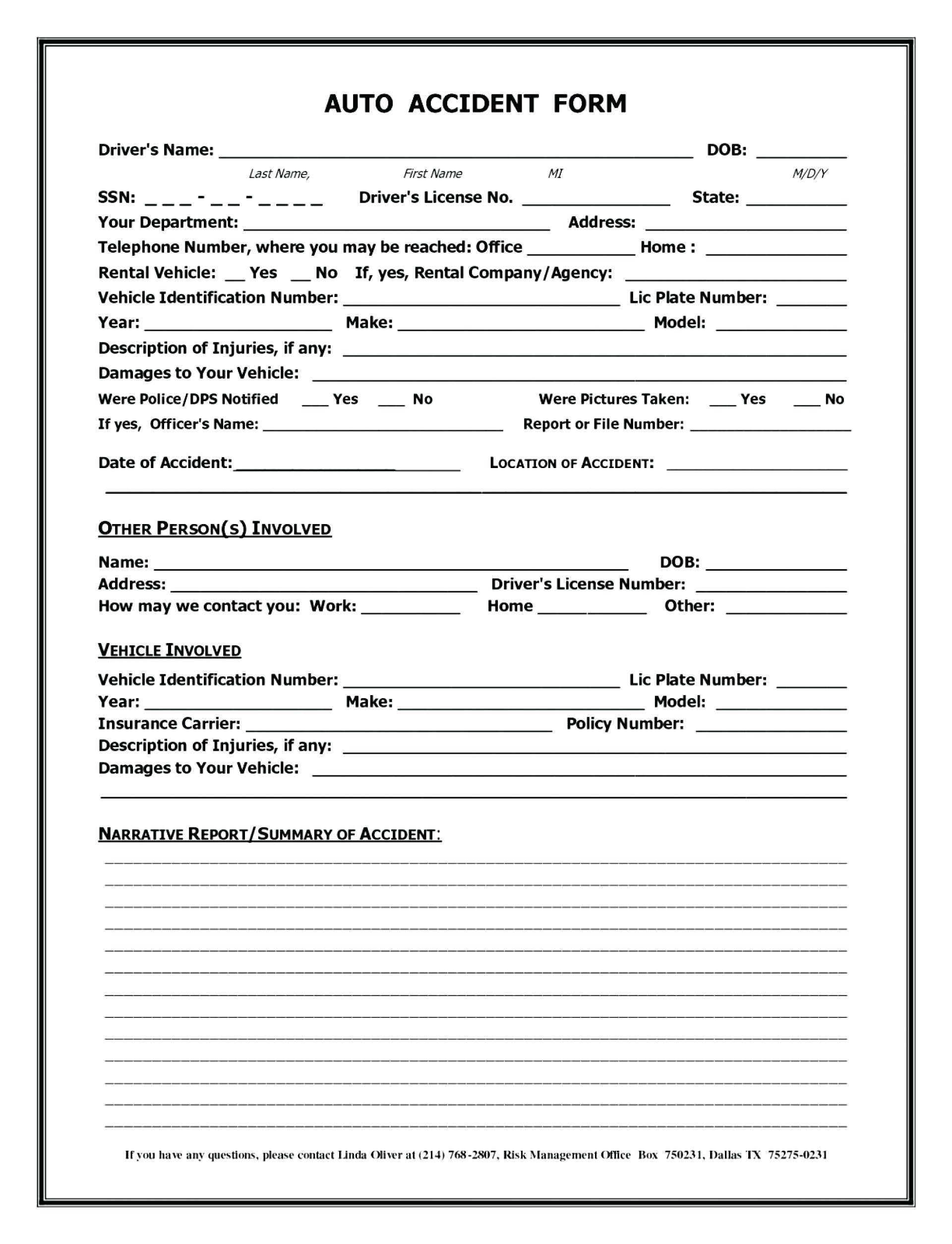034 Traffic Accident Report Form Template Ideas Police With Motor Vehicle Accident Report Form Template