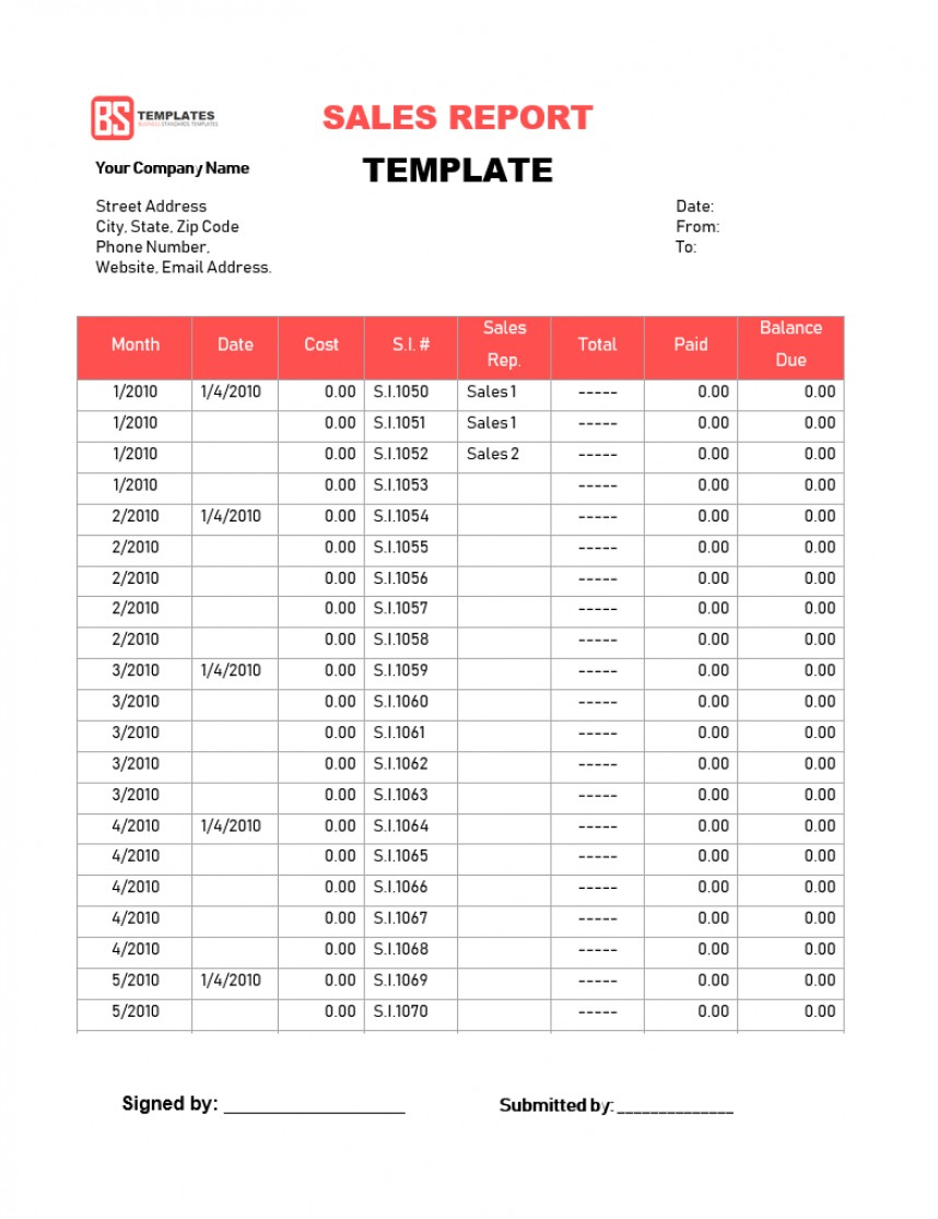 035 Monthly Sales Report Template Reporting Templates Daily With Regard To Sale Report Template Excel