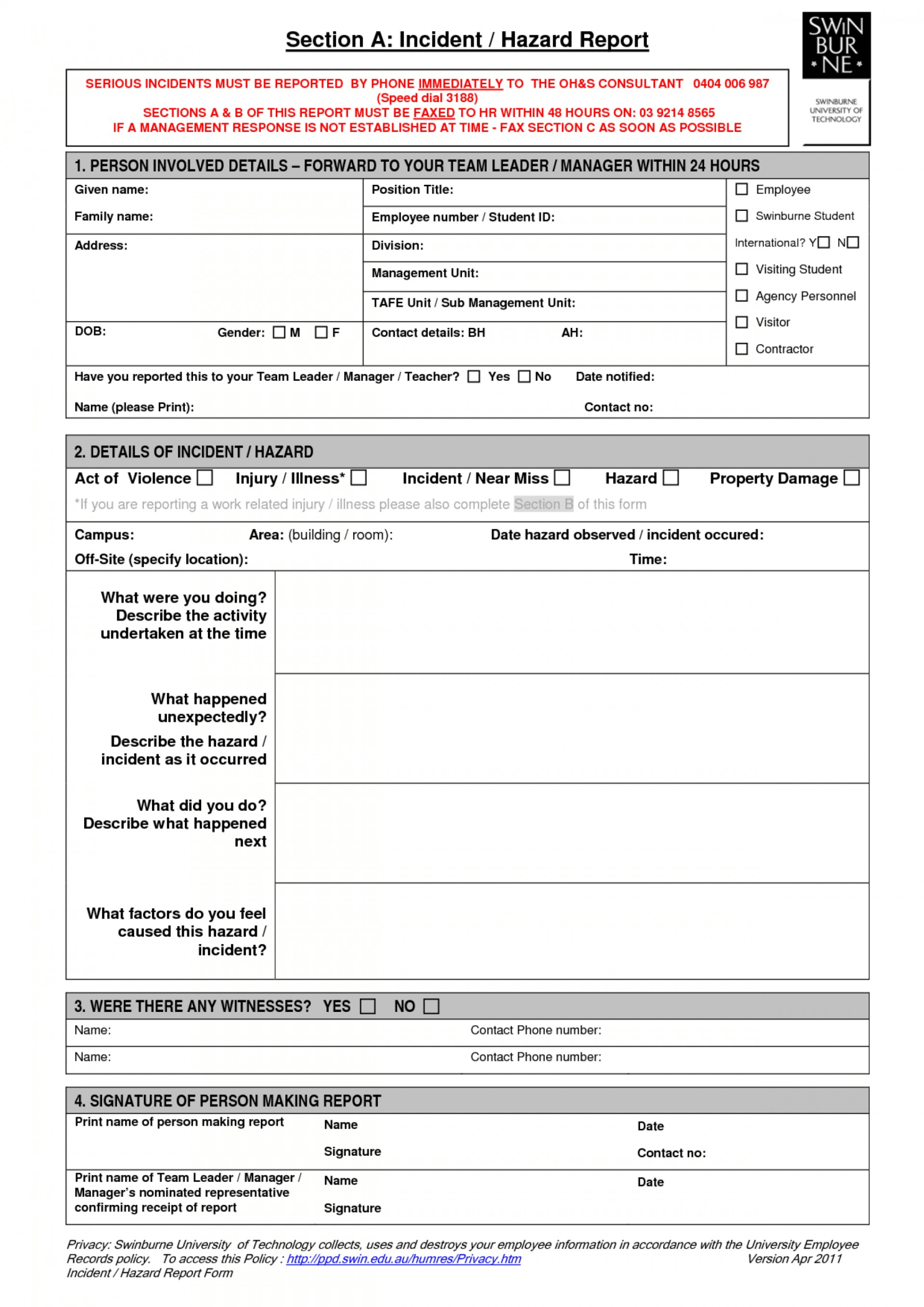 035 Template Ideas Incident Report Form Word Format 20It Pertaining To Itil Incident Report Form Template