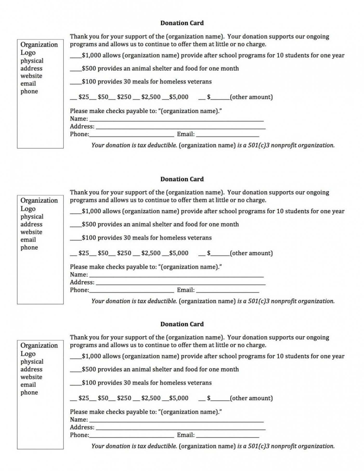 036 20Donation Request Form Food Sample Letter Connecticut Throughout Donation Card Template Free