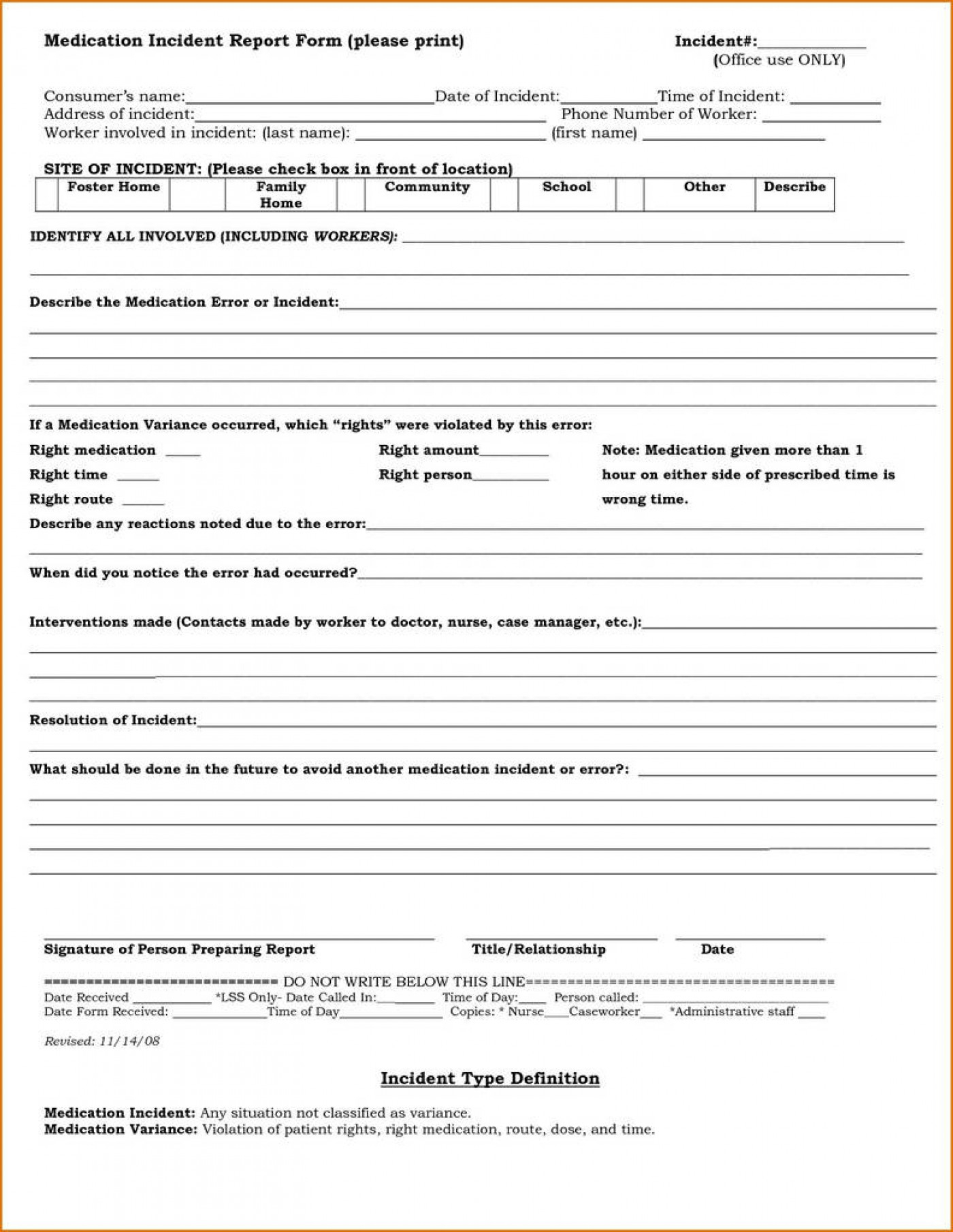 036 Medication Release Form Template Medical Forms Ideas With Medication Incident Report Form Template