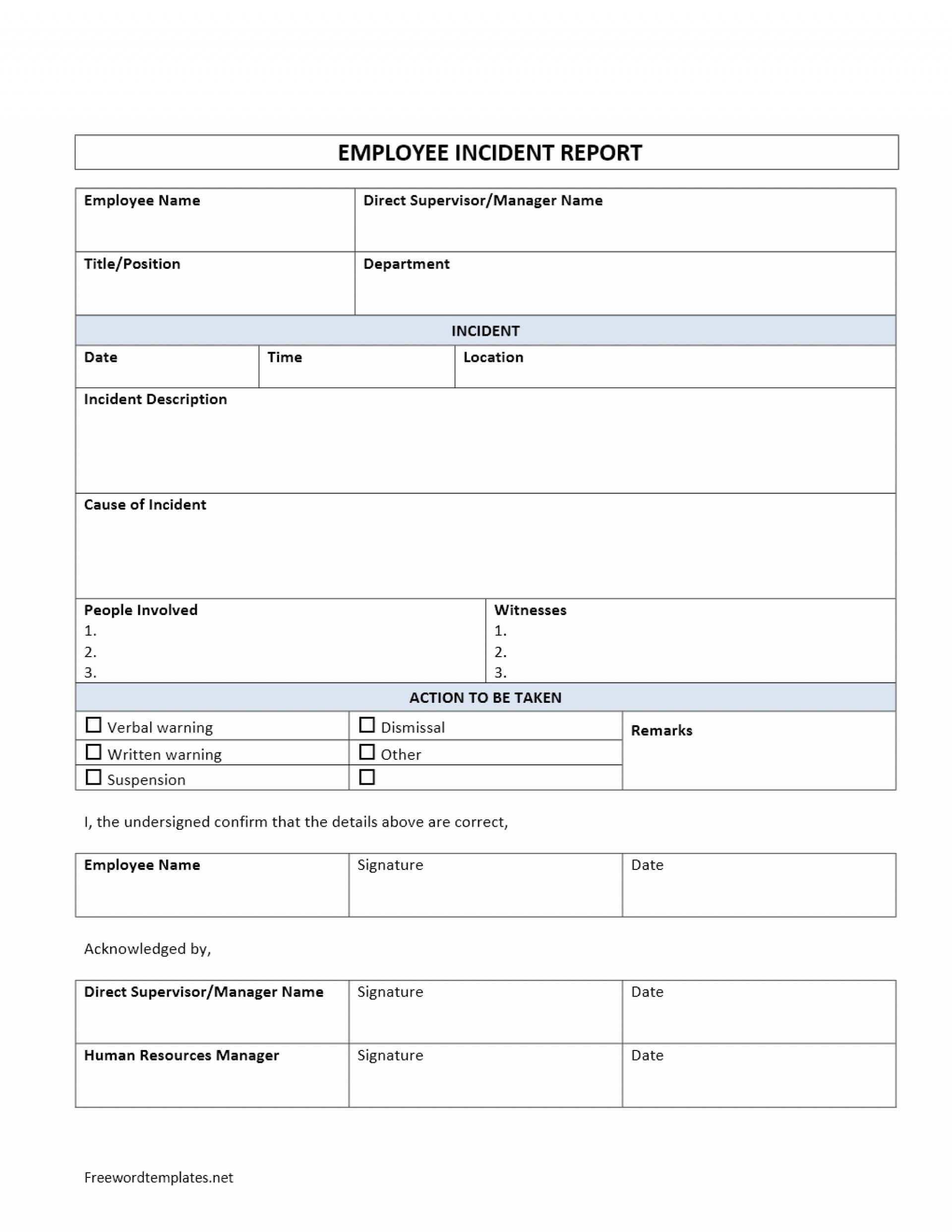 039 Generic Incident Report Template Word Security Samples Regarding Generic Incident Report Template