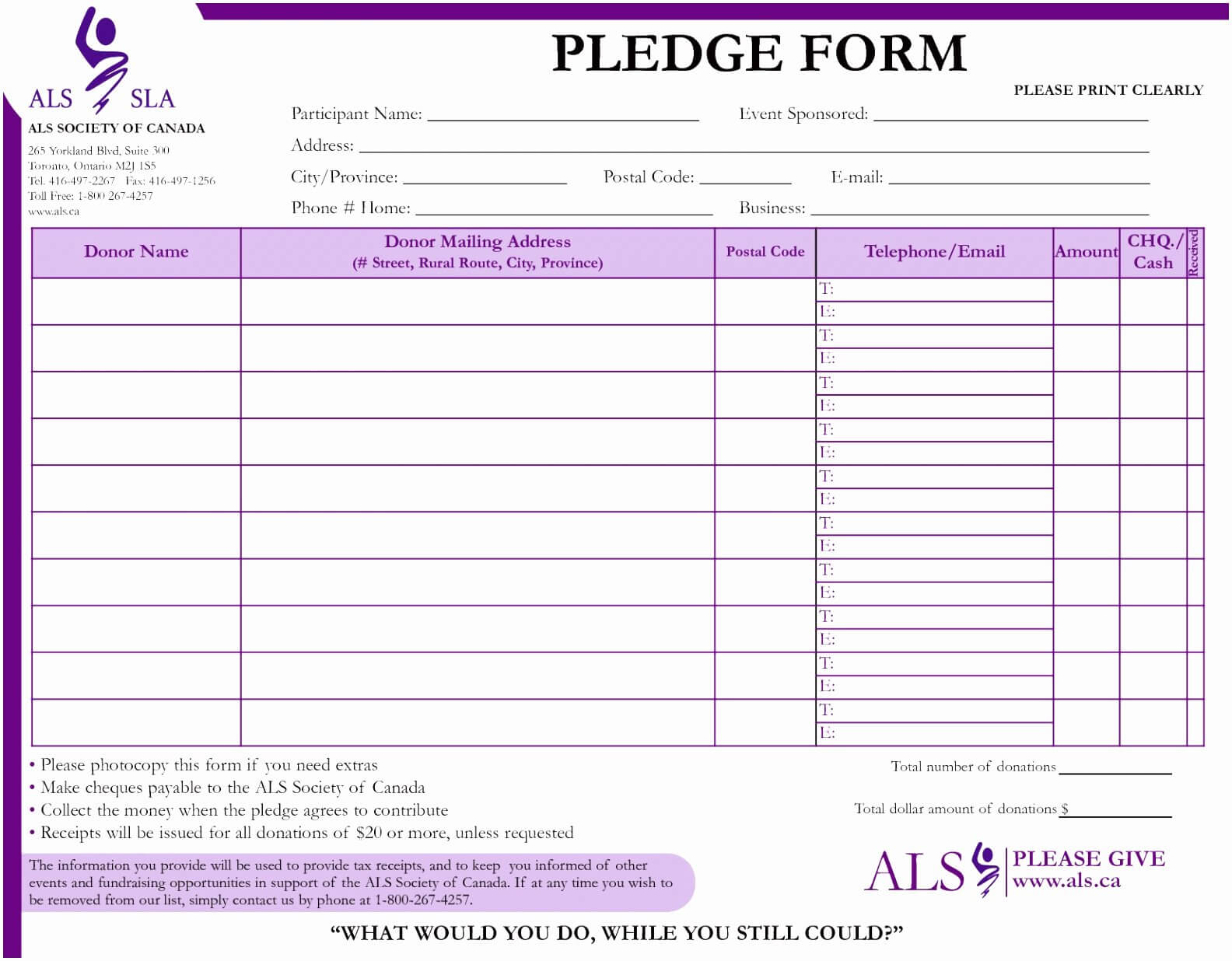 039 Pledge Card Template Word Best Of Fundraiser Form Pttyt With Regard To Pledge Card Template For Church